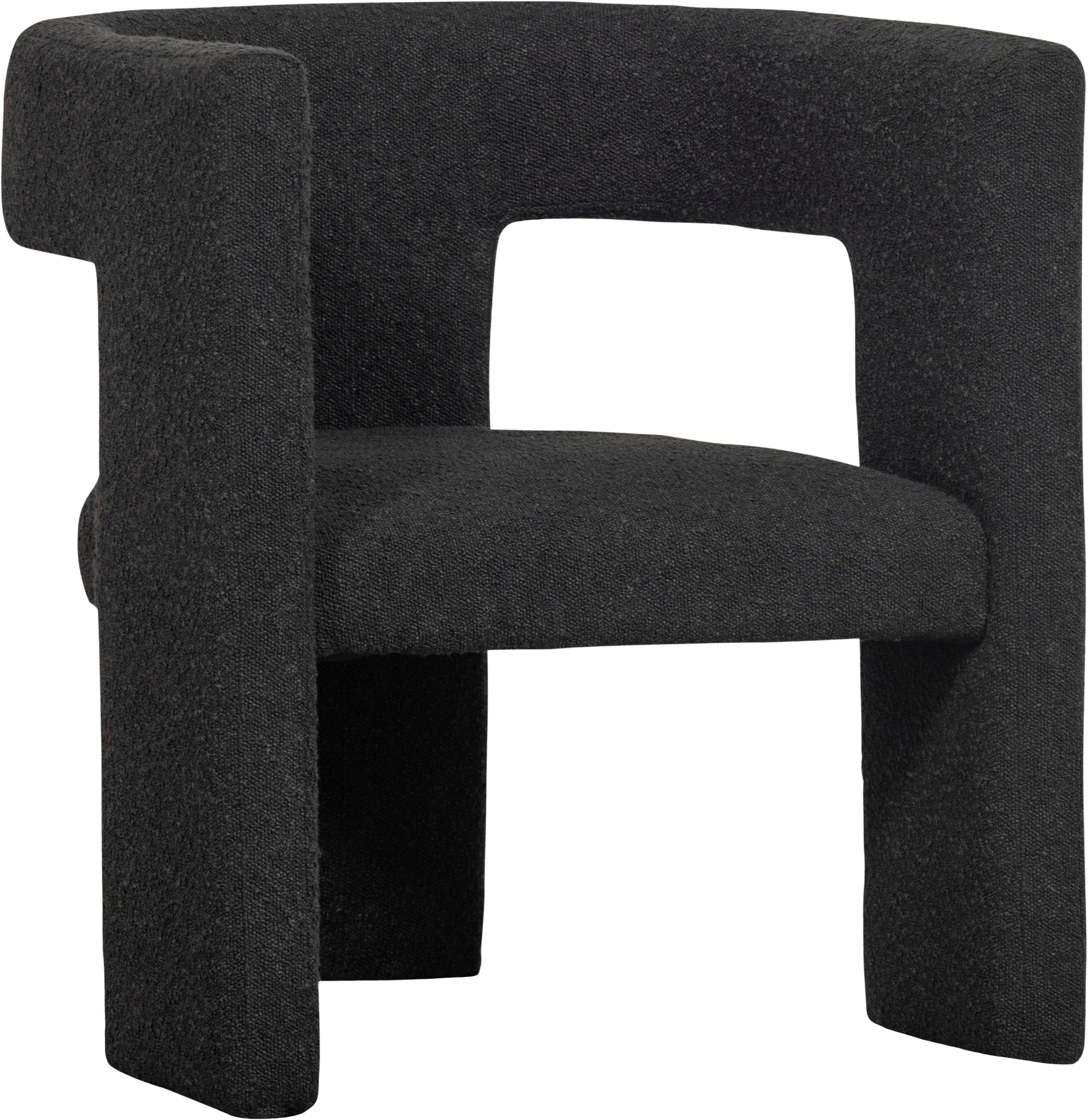 WOOOD Polsterstuhl Tiwa mit Bouclé-Bezug und Holzgestell B 63 x T 62 x H 71 cm, Maximale Verschleißfestigkeit, Tragkraft 100 kg, montiert geliefert