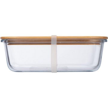 Livepac Office Lunchbox Brotdose / Brotzeitbox aus Borosilikatglas mit Bambusdeckel