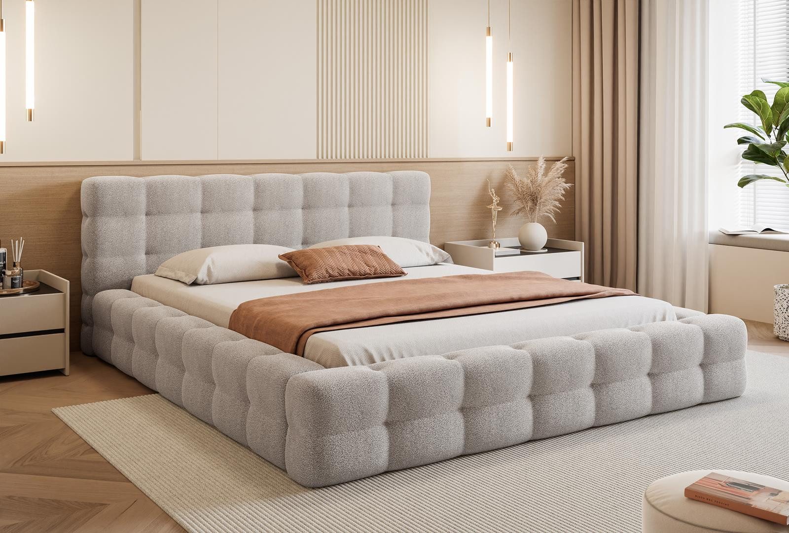 Compleo Polsterbett CLOUDY, Wolkenbett, Funktionales Doppelbett, günstig online kaufen