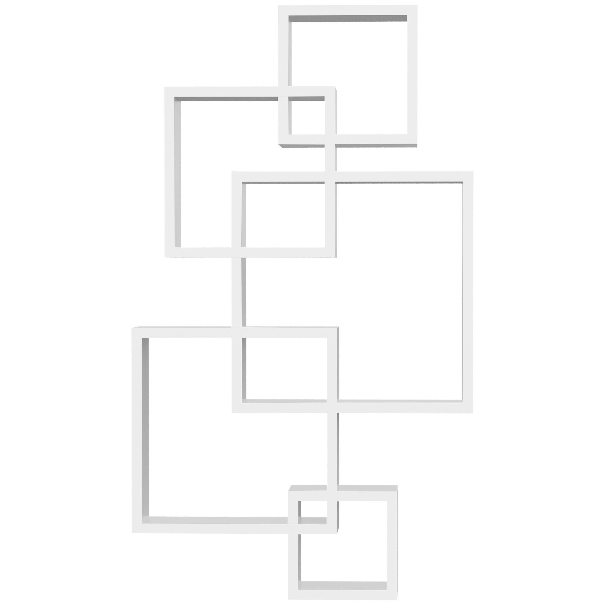 HOMCOM Wandregal Schweberegal, 5 Würfel, ineinandergreifend, günstig online kaufen