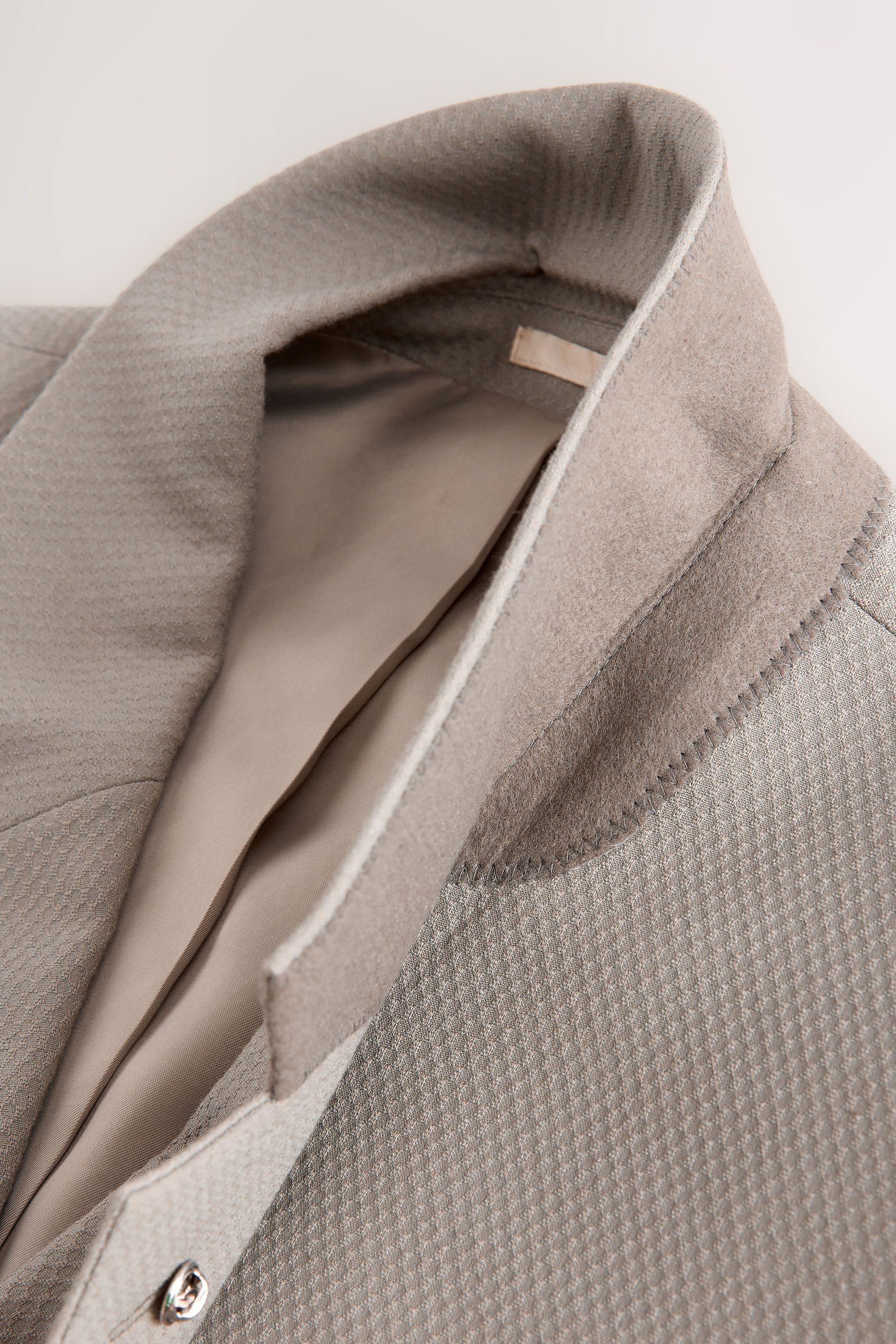 Next Sakko Zweireihiges strukturiertes Tailored Fit Sakko (1-tlg) – Bild 5 von 5