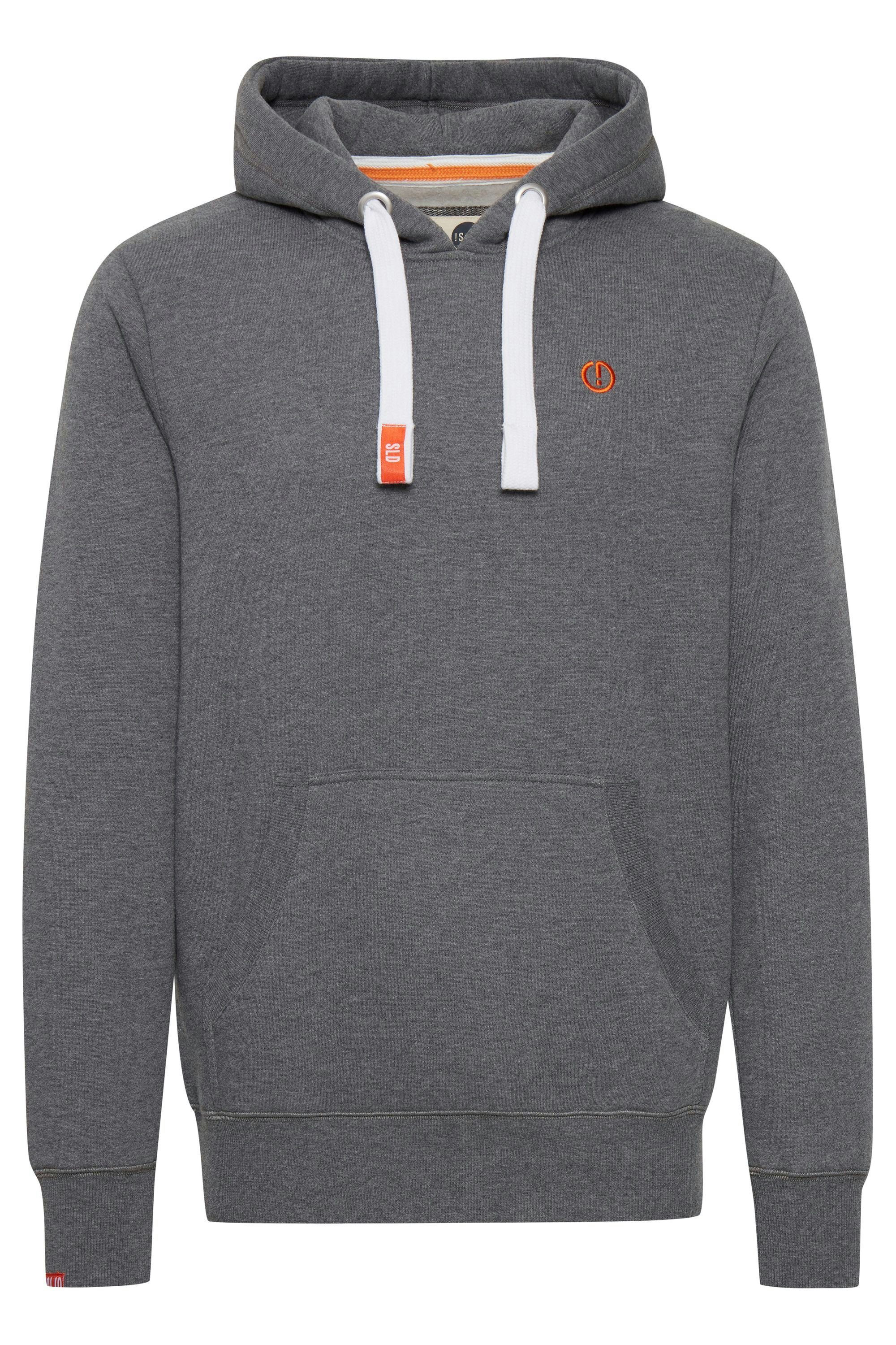 (8236) !Solid kontrastfarbenenen Grey Details Hoodie mit Kapuzensweatshirt Melange SDBennHood