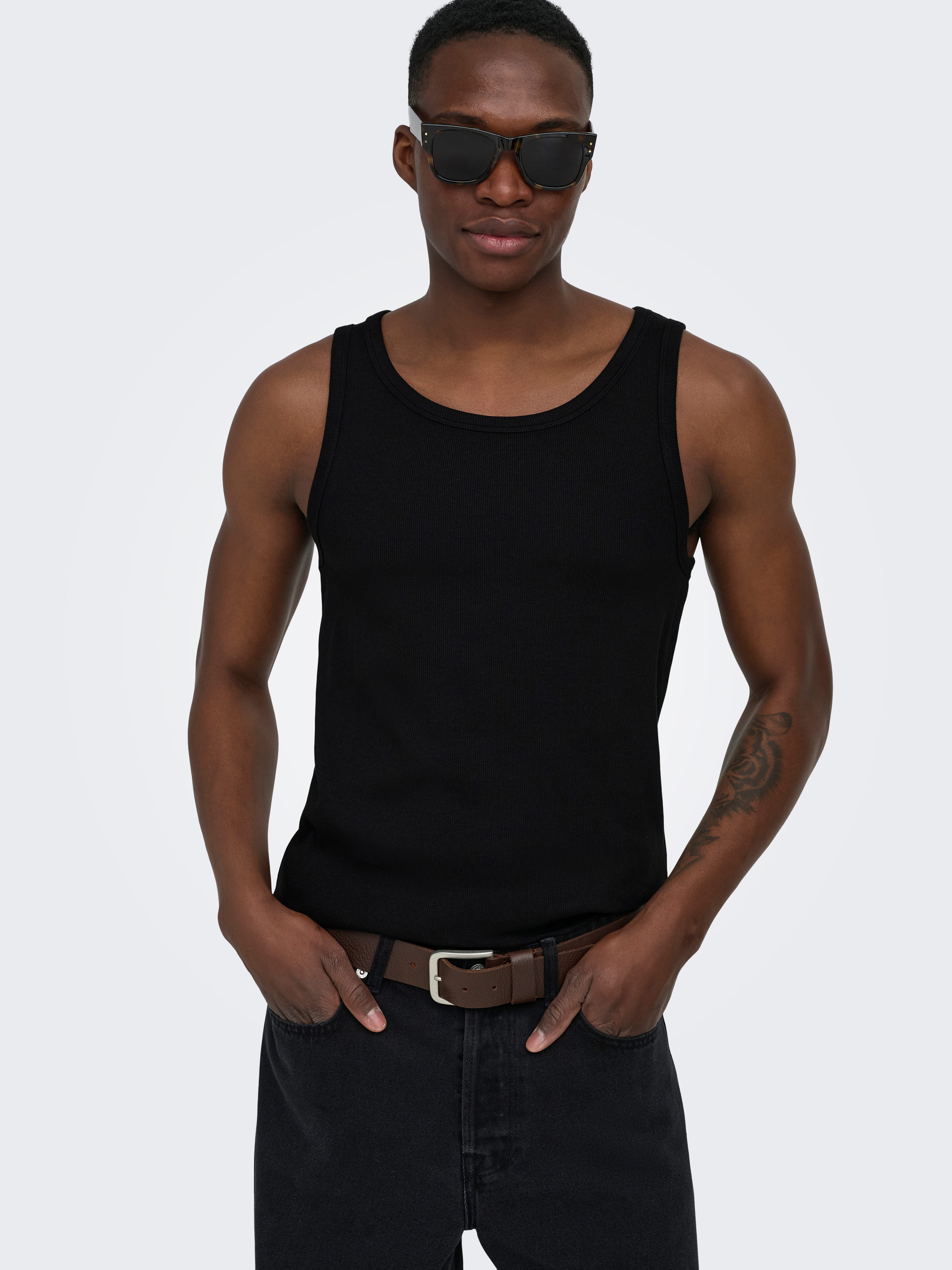 ONLY & SONS Rundhalsshirt ONSTANNER REG SL TANK TOP NOOS