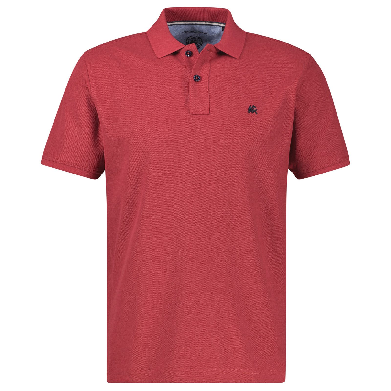 LERROS Poloshirt Lerros Übergrößen Basic-Poloshirt rot