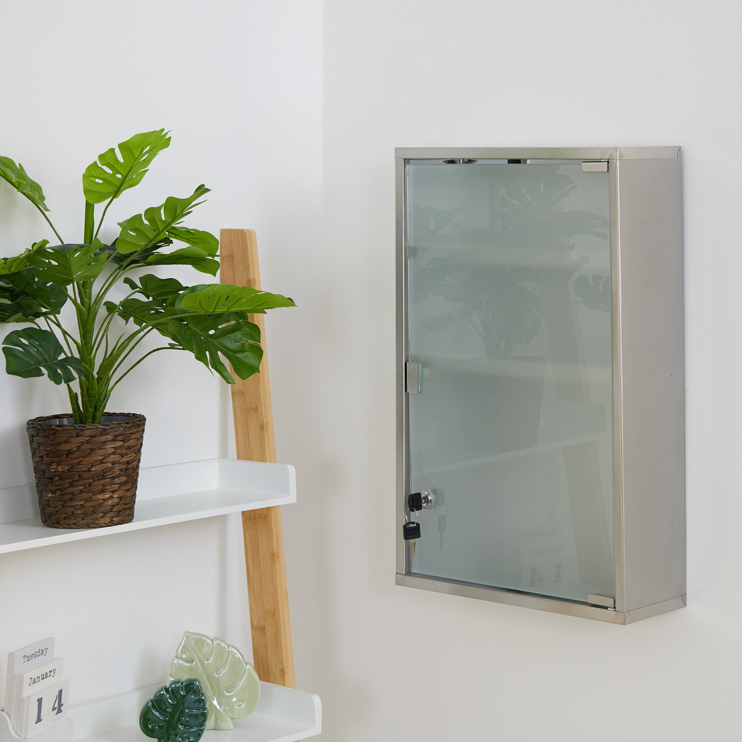 relaxdays Medizinschrank mit Glastür