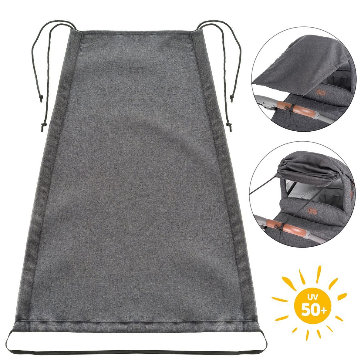 Zamboo Kinderwagen-Sonnenschutzhülle Universal - Grau, Sonnensegel günstig online kaufen