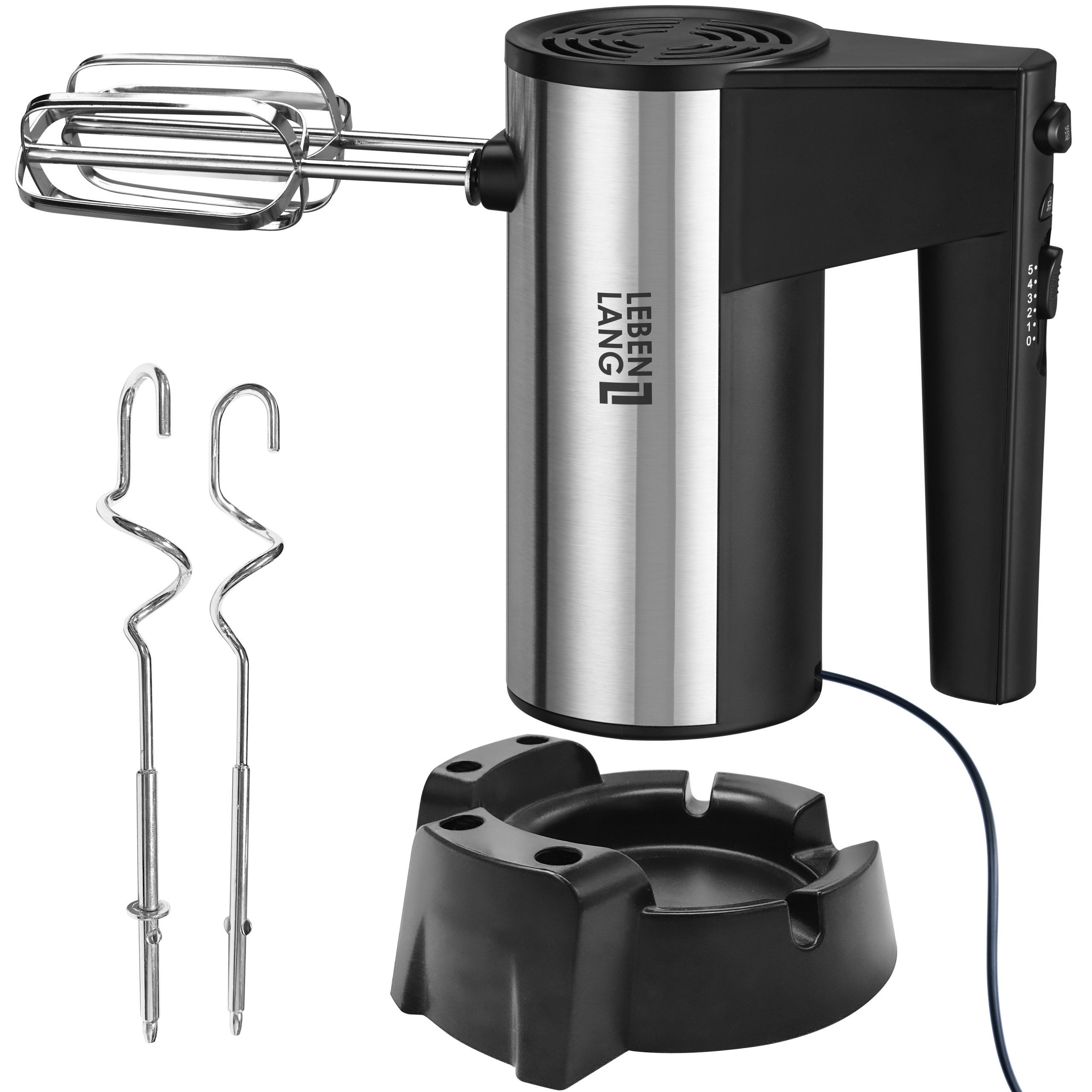 Handmixer Handrührgerät 400W mit 5 Stufen & Turbo - Inkl. Standhalterung