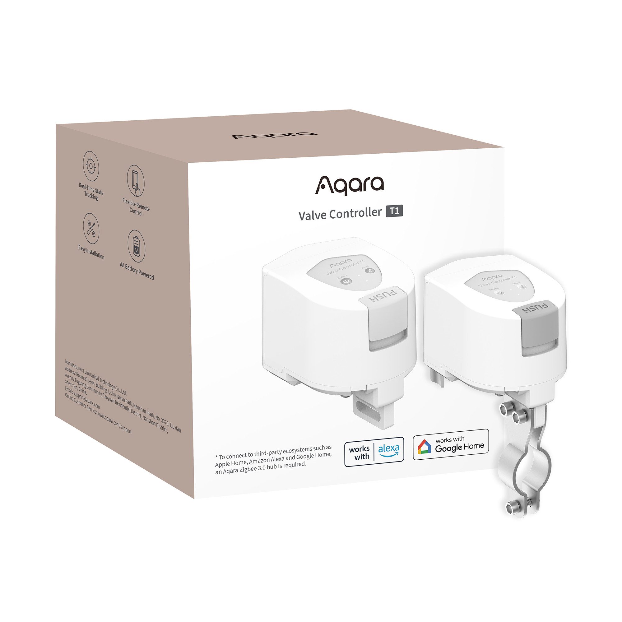 Absperrventil T1, Ventilsteuer, Smart-Ventil, Erfordert Aqara Zigbee 3.0 Hub
