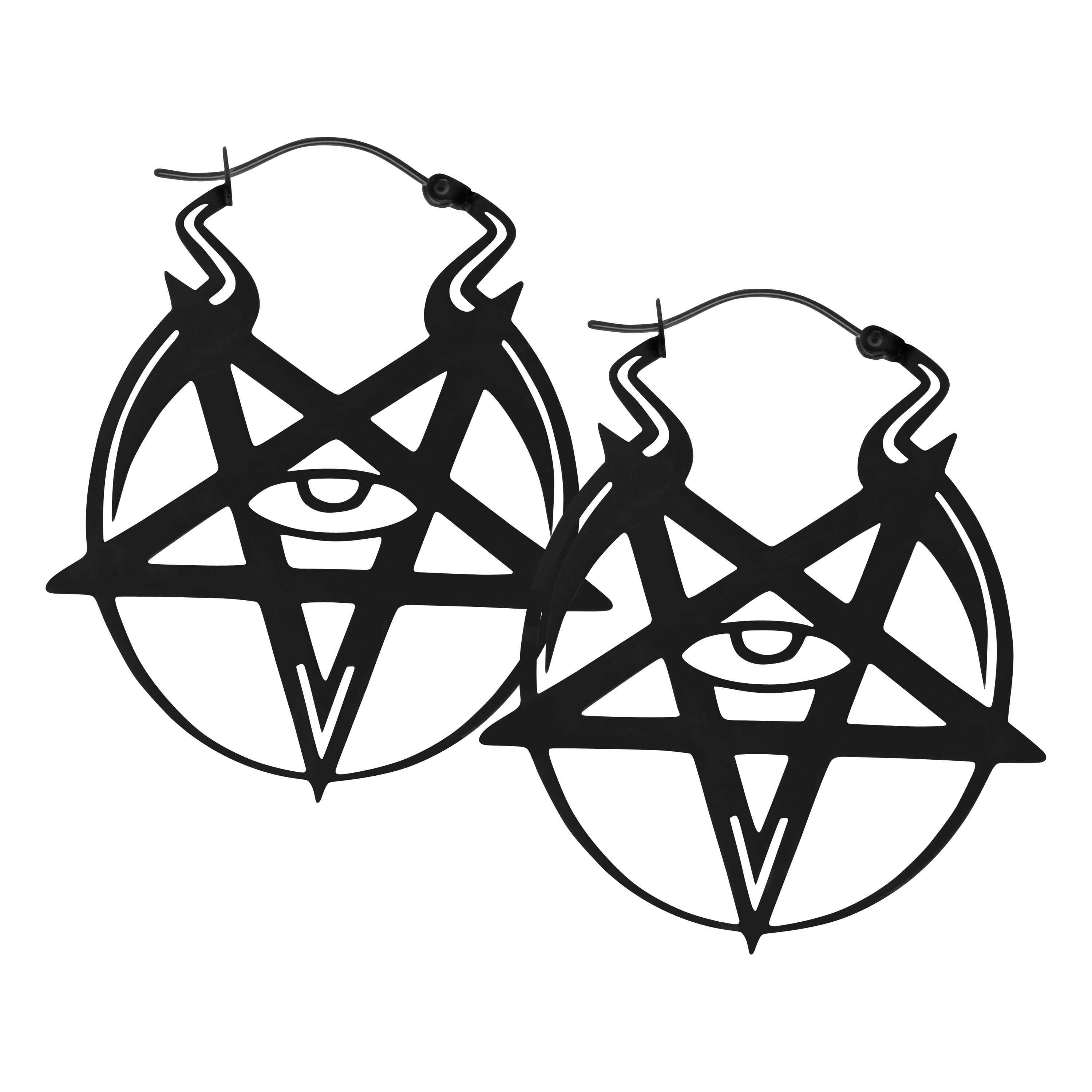 Paar Ohrhänger Devil Eye Hoops