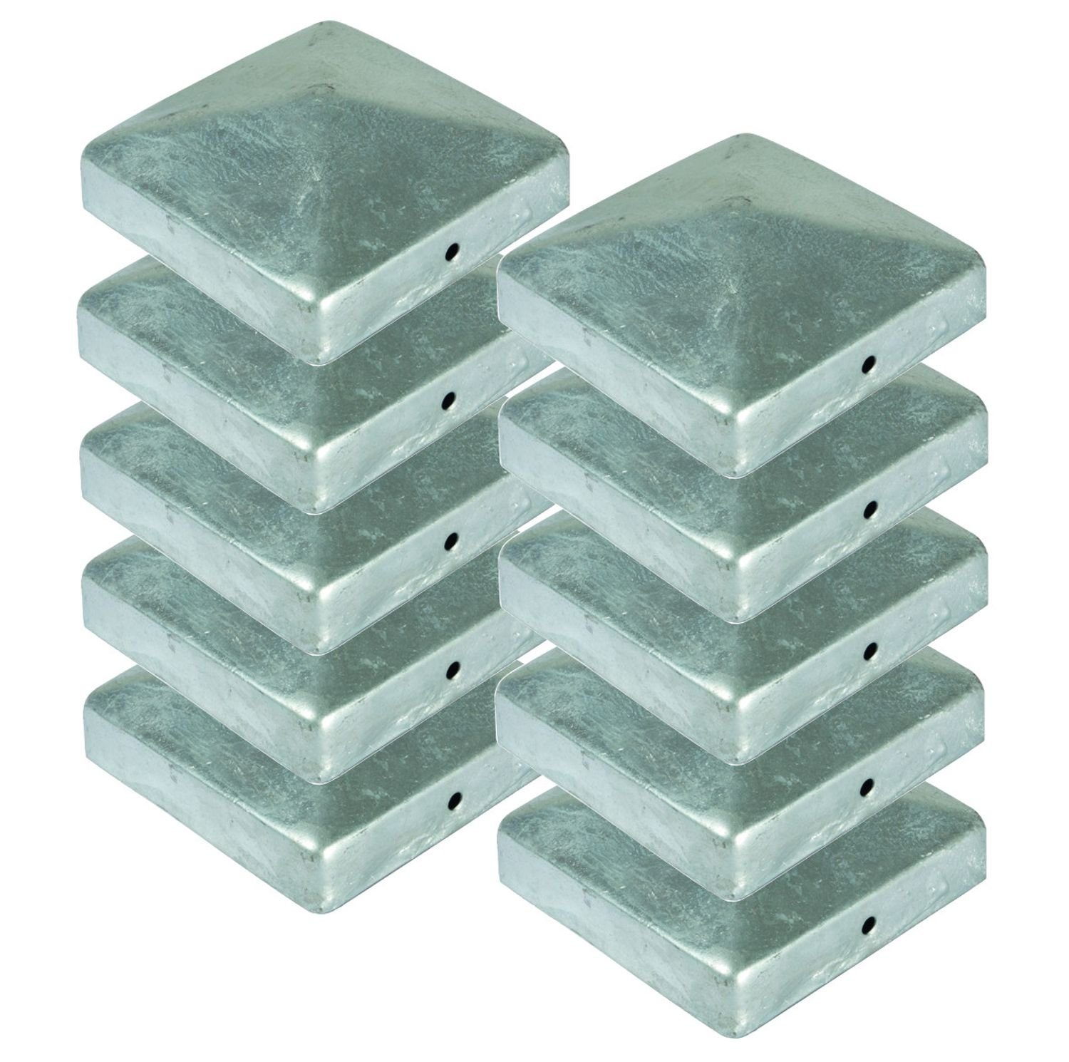 BURI Pfostenkappe 10x Pfostenkappe Pyramide 71x71 mm Zaunkappe Zierkappe Pf günstig online kaufen
