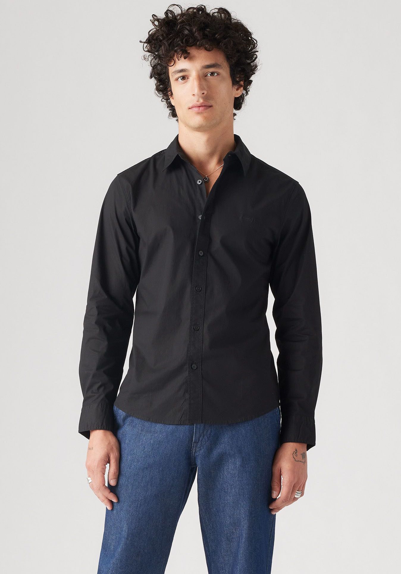 Levi's® Jeanshemd BATTERY HM SHIRT SLIM mit Logobadge