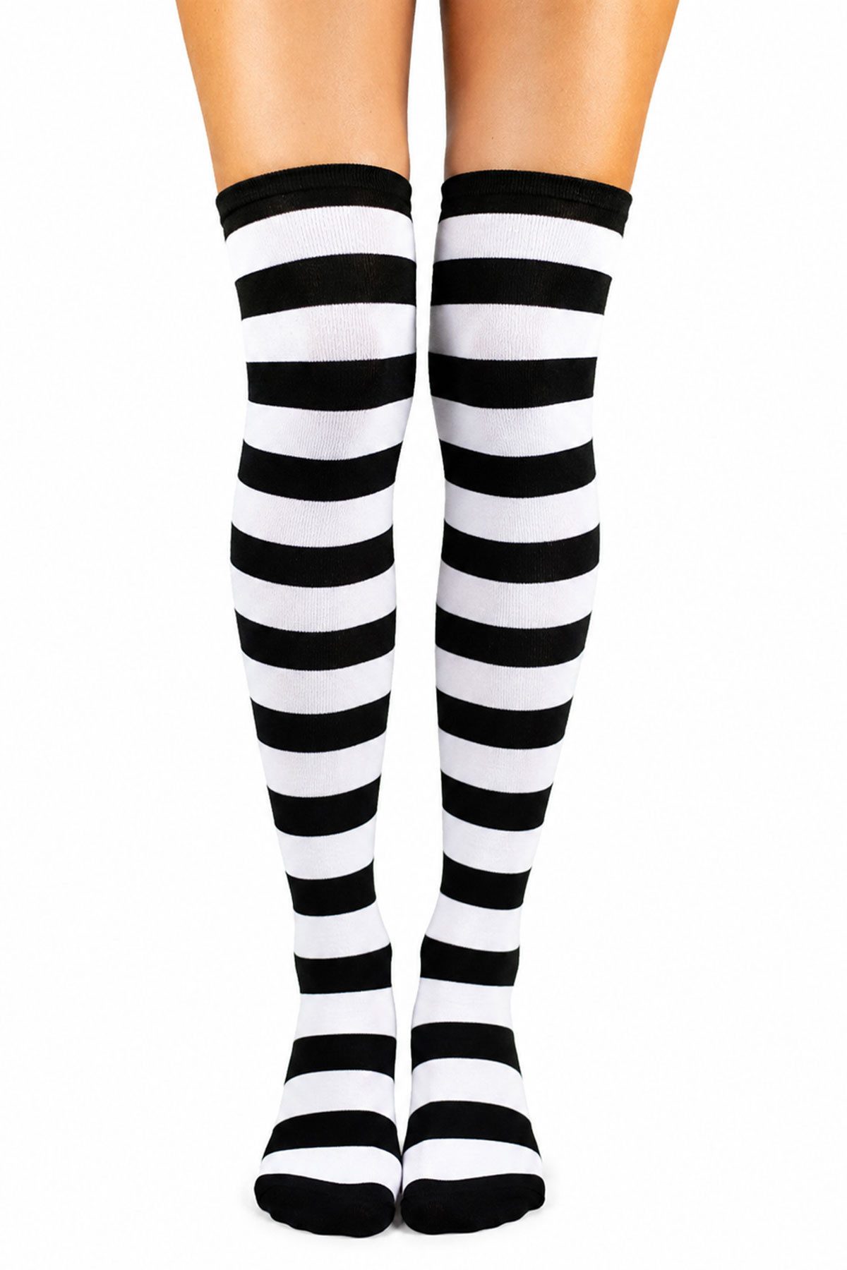 Kostüm Overknees Kniestrümpfe 'Ringelstrümpfe' - 414035