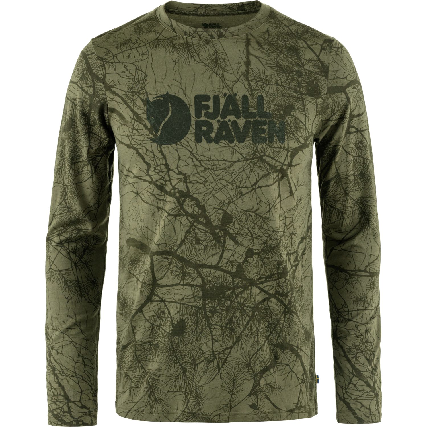 T-Shirt Värmland Wool LS M Green Camo