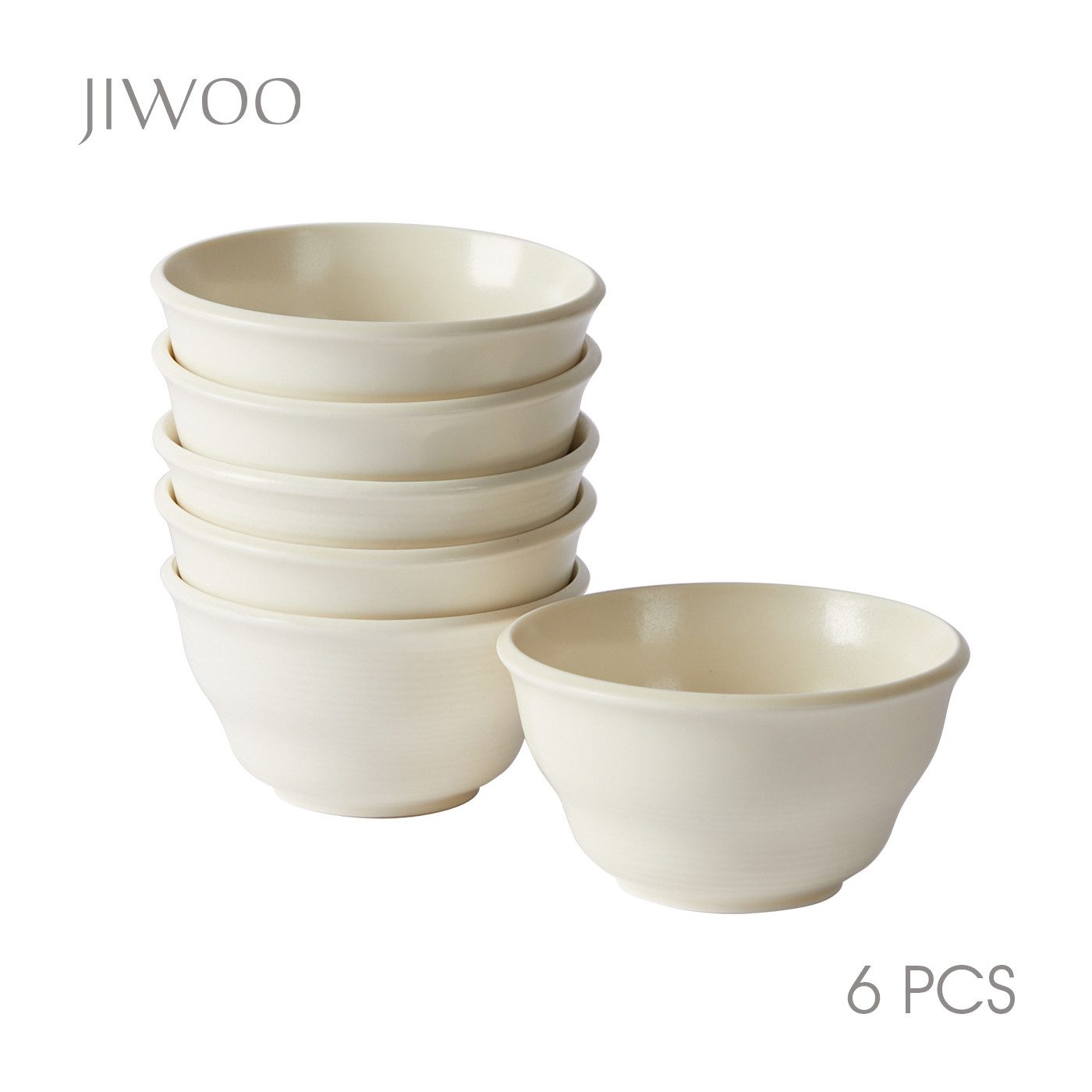 JIWOO Schüssel 6er,Ø12cm,Dessertschale,Servierschüssel,Obstschale,Müslischale, Hochwertiges Keramik, (6er-set, 6-tlg), rutschfest und langlebig,Mikrowellen-und spülmaschinenfest,Ø12cm