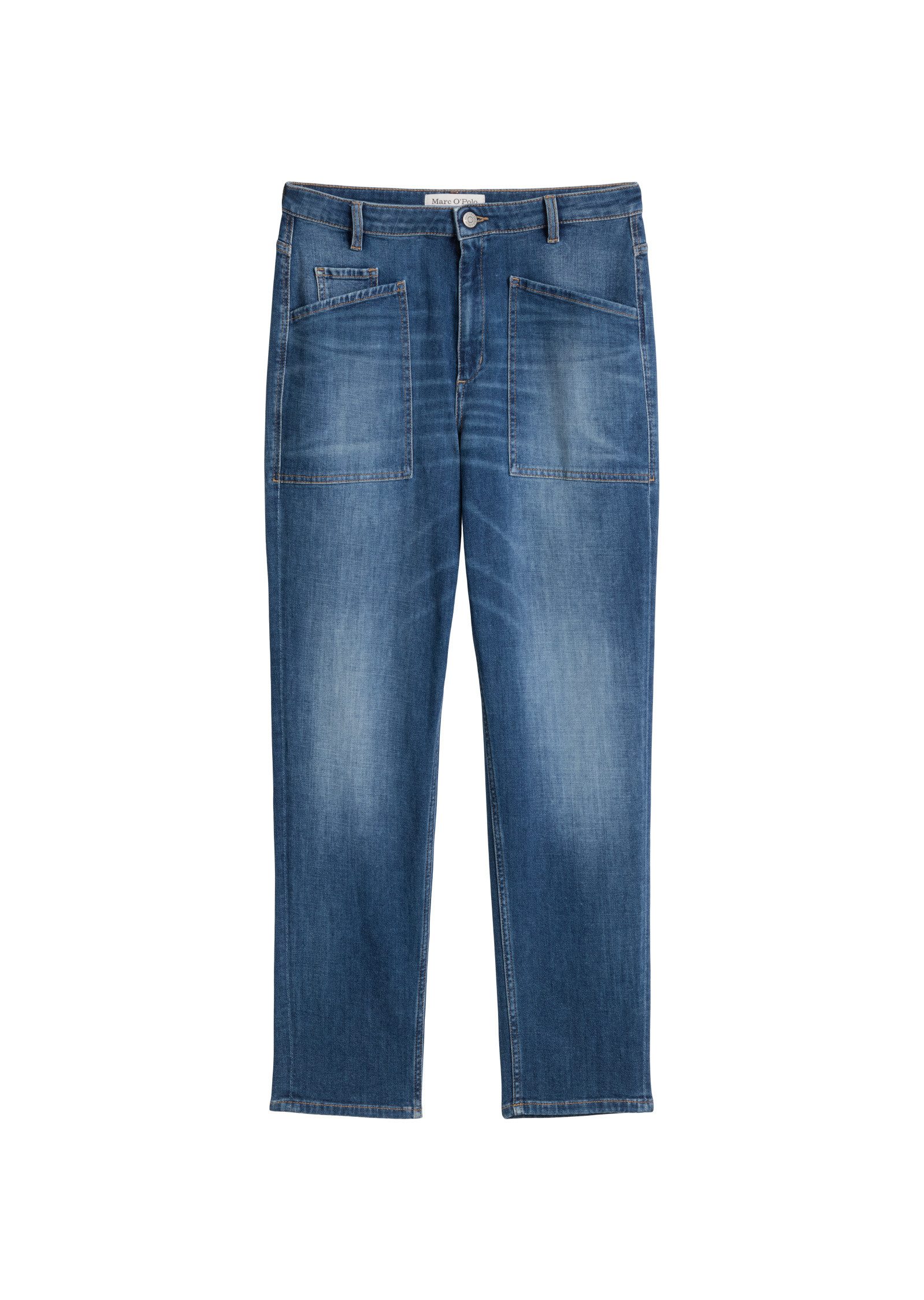 Boyfriend-Jeans aus softem Cashmere Touch Denim