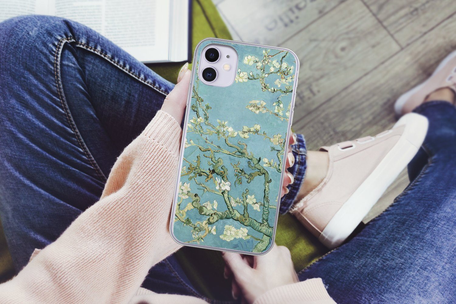 MuchoWow Handyhülle für Apple iPhone 11 Mandelblüte - Van Gogh - Kunst, Smartphone-Bumper, Print, Handy Schutzhülle Dünn