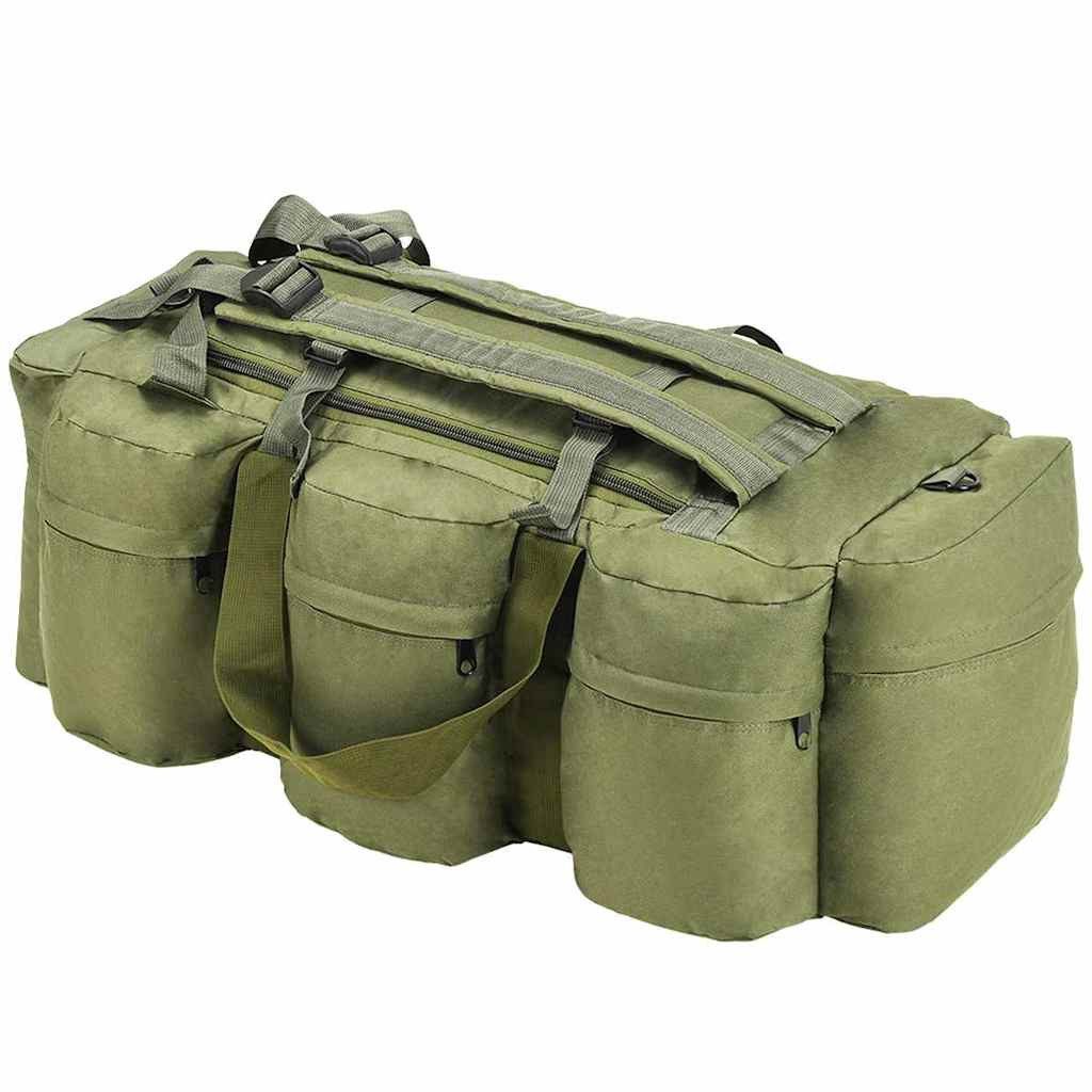 vidaXL Koffer vidaXL 3-in-1 Seesack Armee-Stil 45 L Olivgrün