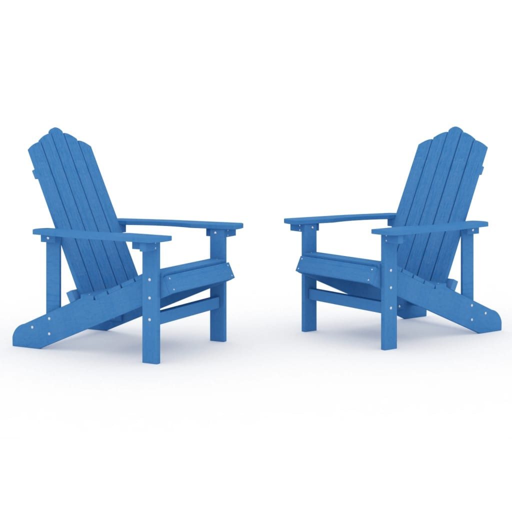 vidaXL Gartenstuhl Adirondack-Gartenstühle 2 Stk. HDPE Aquamarin (1 St)