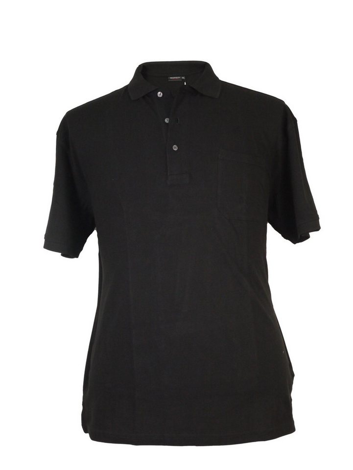 redfield Poloshirt Basic Kurzarmpolo von Redfield 3XL - 10XL, schwarz