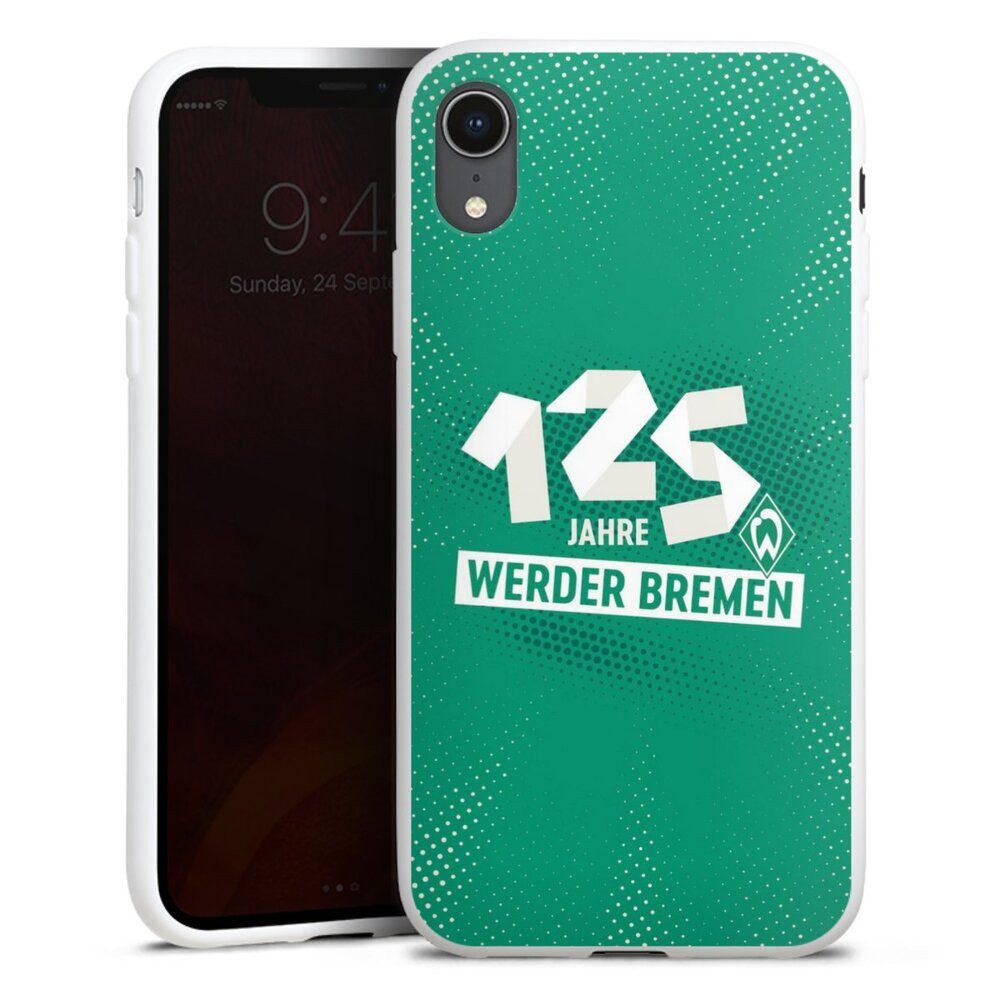 DeinDesign Handyhülle 125 Jahre Werder Bremen Offizielles Lizenzprodukt, Apple iPhone Xr Silikon Hülle Bumper Case Handy Schutzhülle