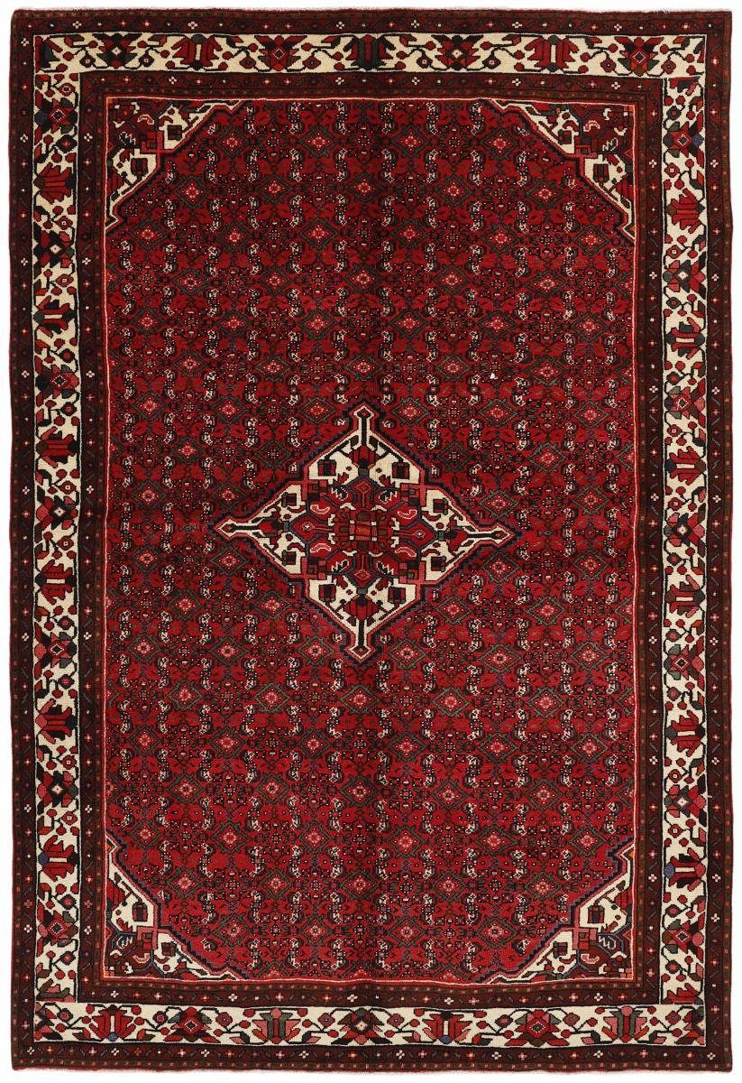 Orientteppich Hosseinabad 207x297 Handgeknüpfter Orientteppich / Perserteppich, Nain Trading, rechteckig, Höhe: 12 mm
