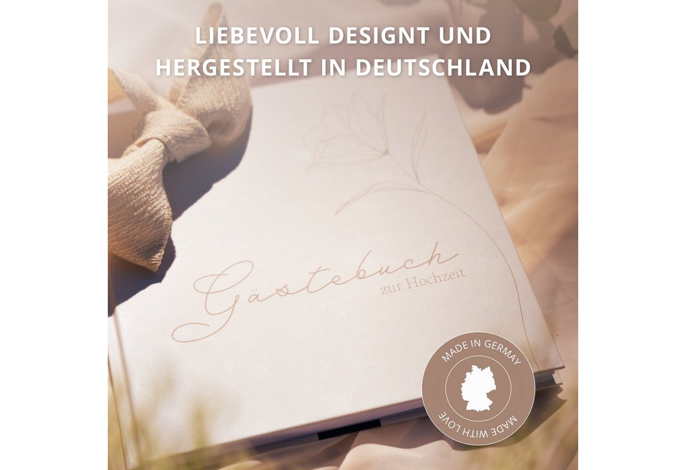Thumbnail - Amari Hochzeitskarte AMARI ® Hochzeit Gästebuch mit Fragen zum Ausfüllen