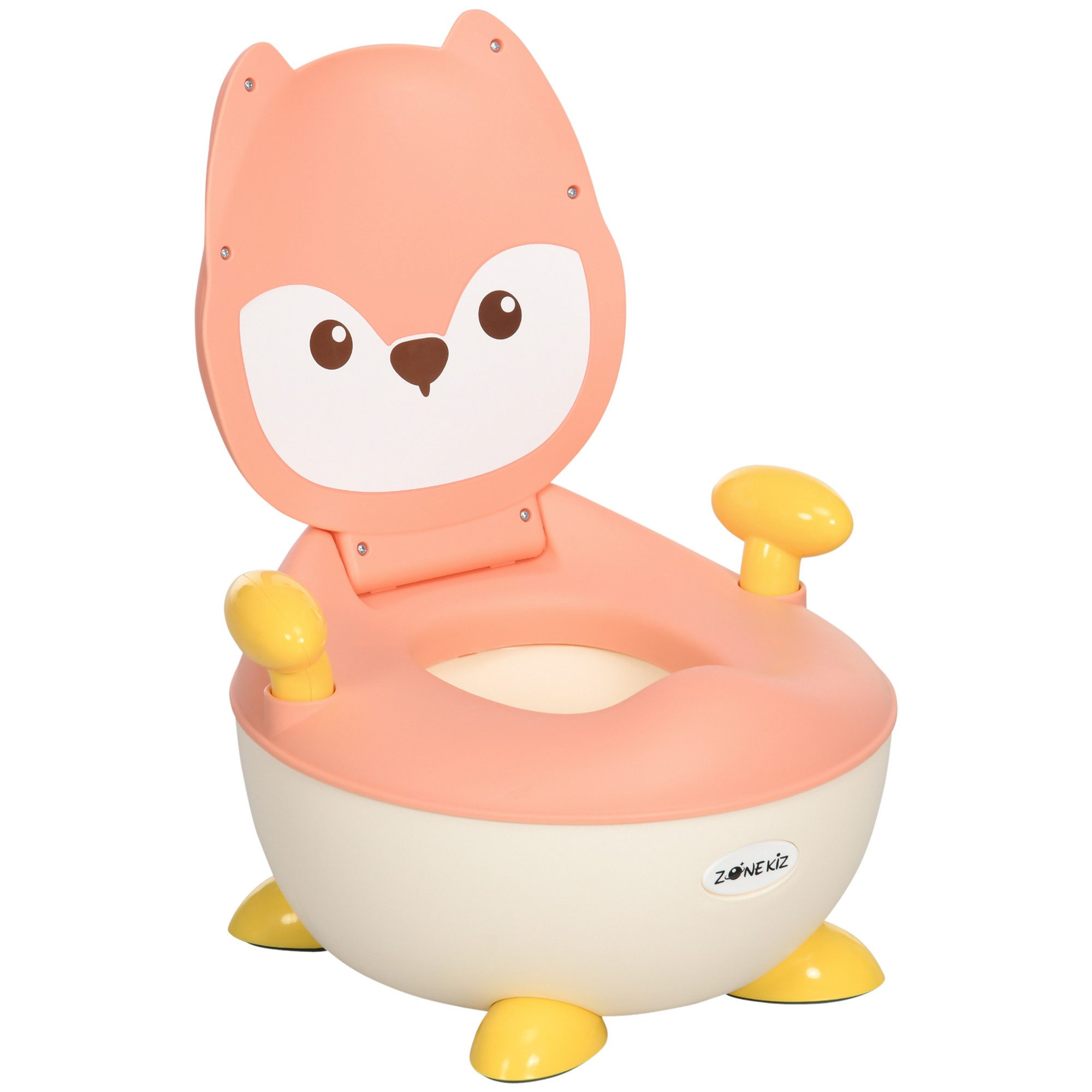 ZONEKIZ Toilettentrainer Kinder Töpfchen im Fuchs-Design, Topfstuhl für Töpfchentraining, (Kindertoilette, 1-tlg), für Kleinkinder von 6 Monaten bis 3 Jahre