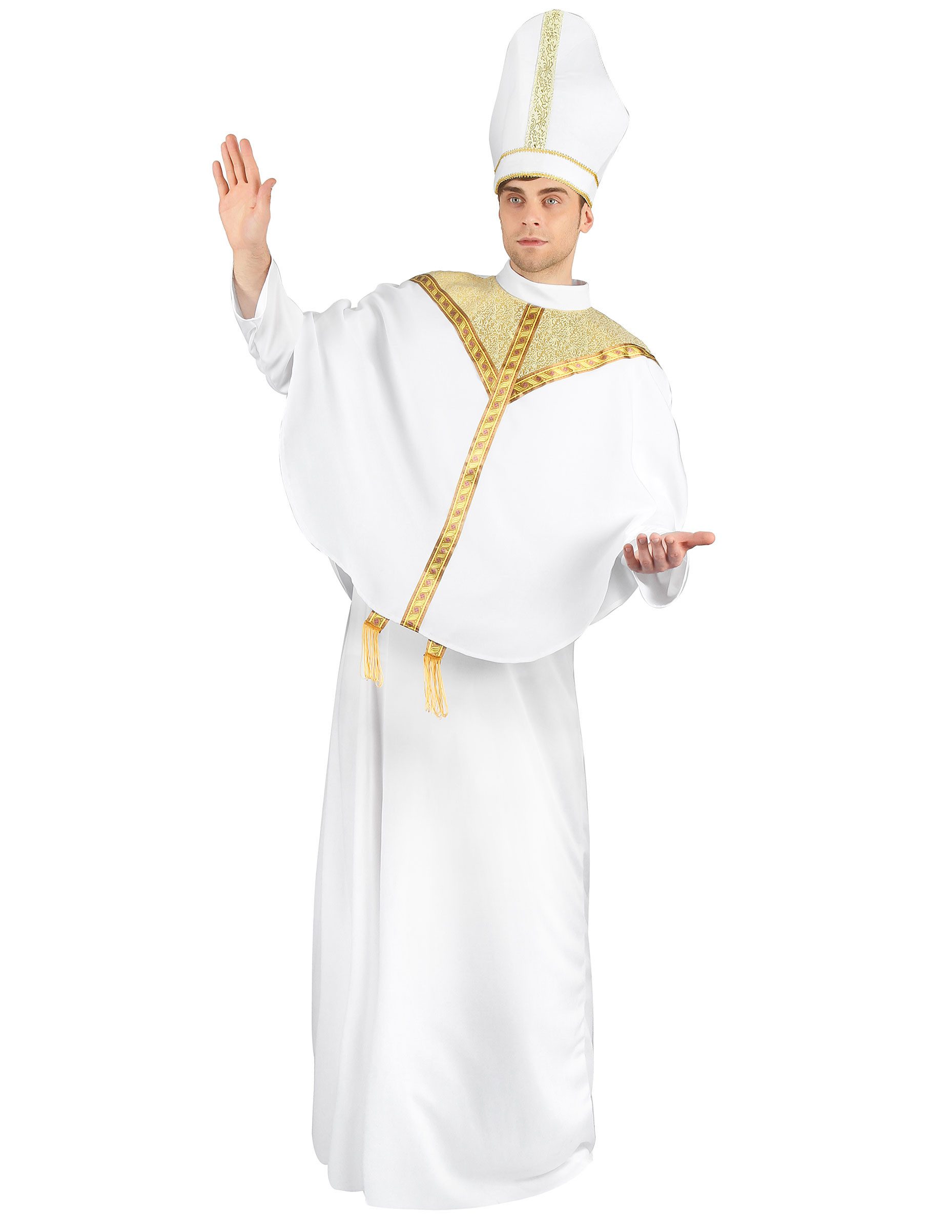 Kostüm Bischofskostüm Religiöses Kostüm weiss-gold