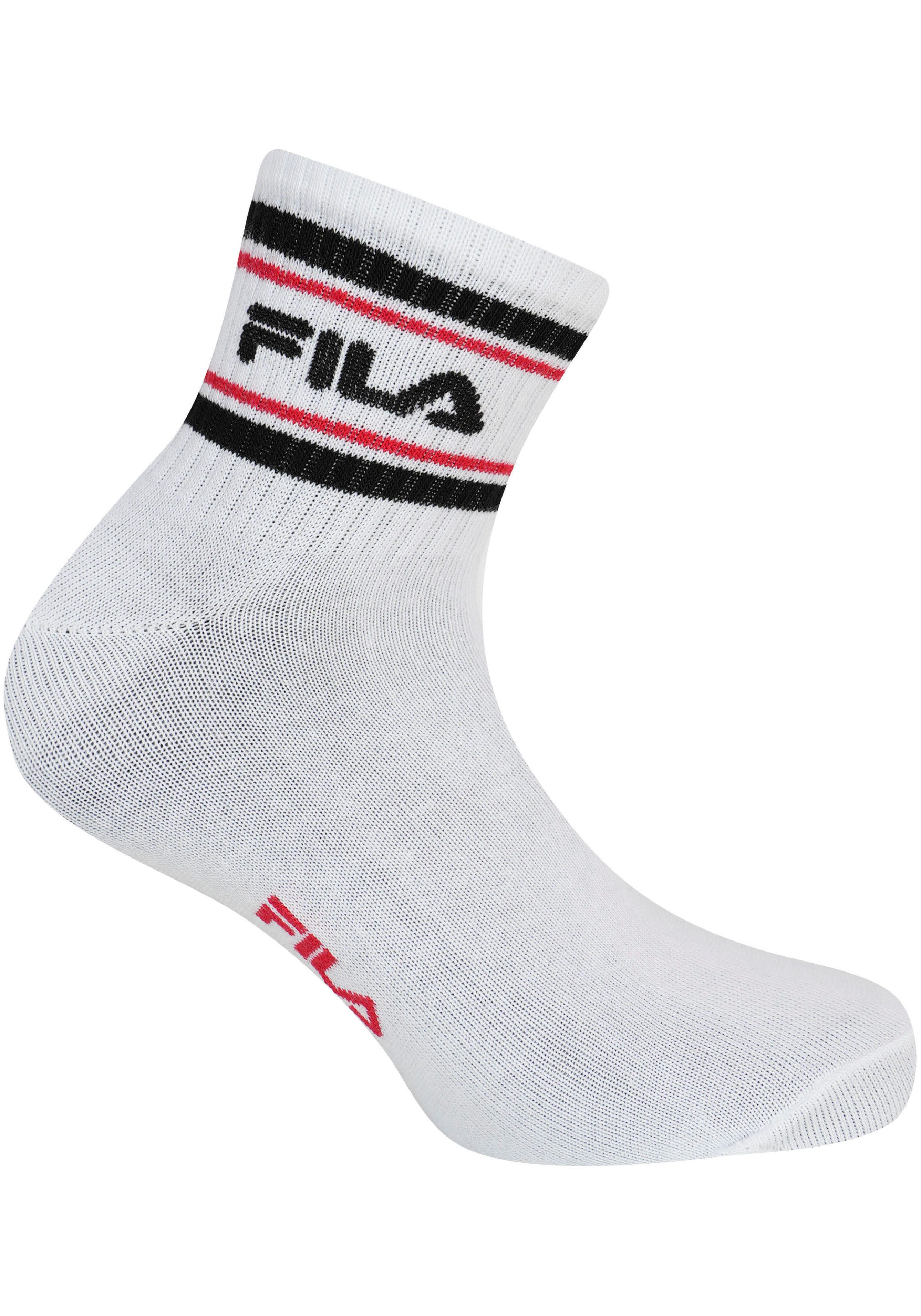 Fila Freizeitsocken MAN LIFESTYLE QUARTER SOCKS (6-Paar) mit auffälligem Logoschriftzug