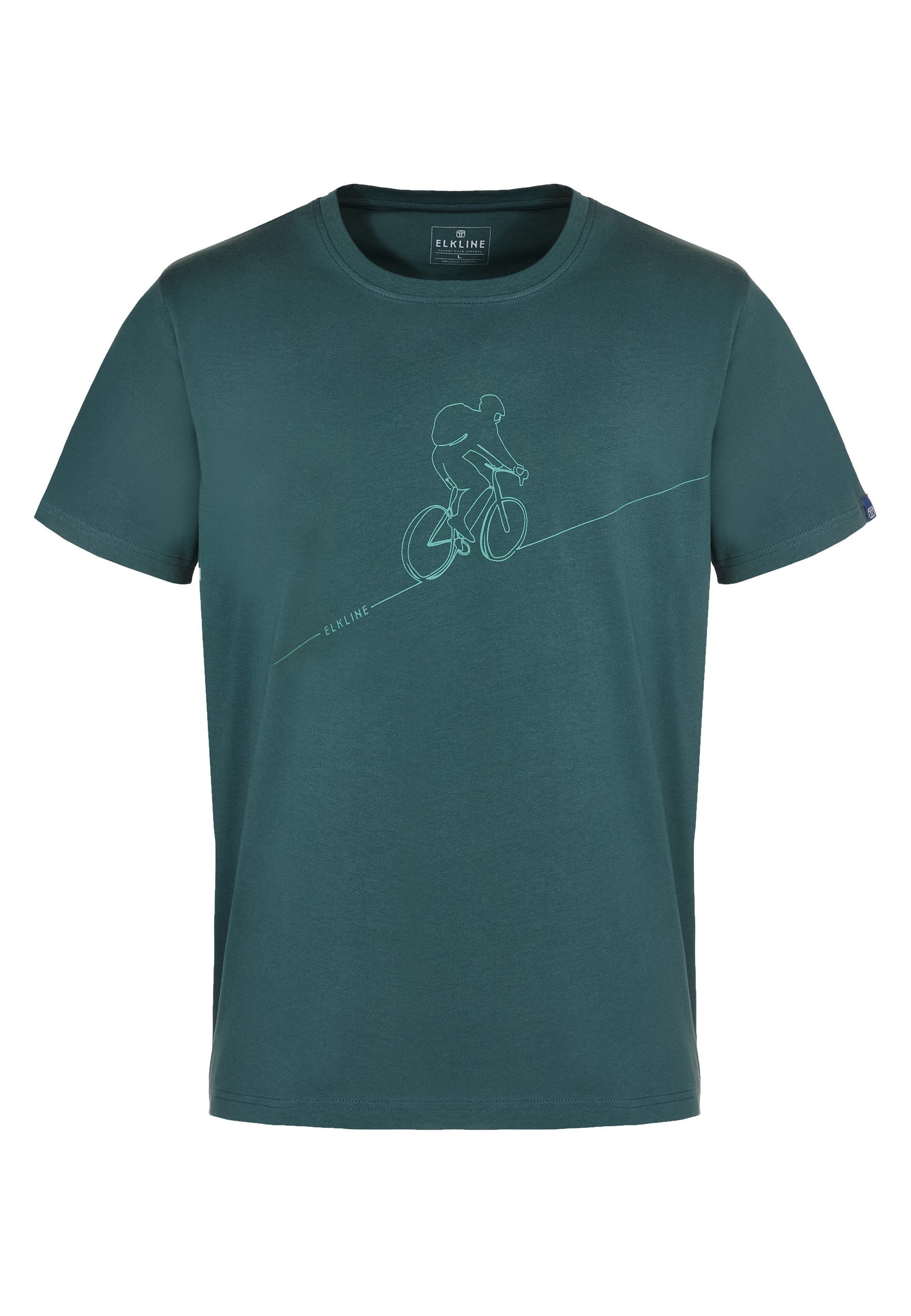 Elkline T-Shirt Downhill Fahrrad Siebdruck Motiv gerader Schnitt