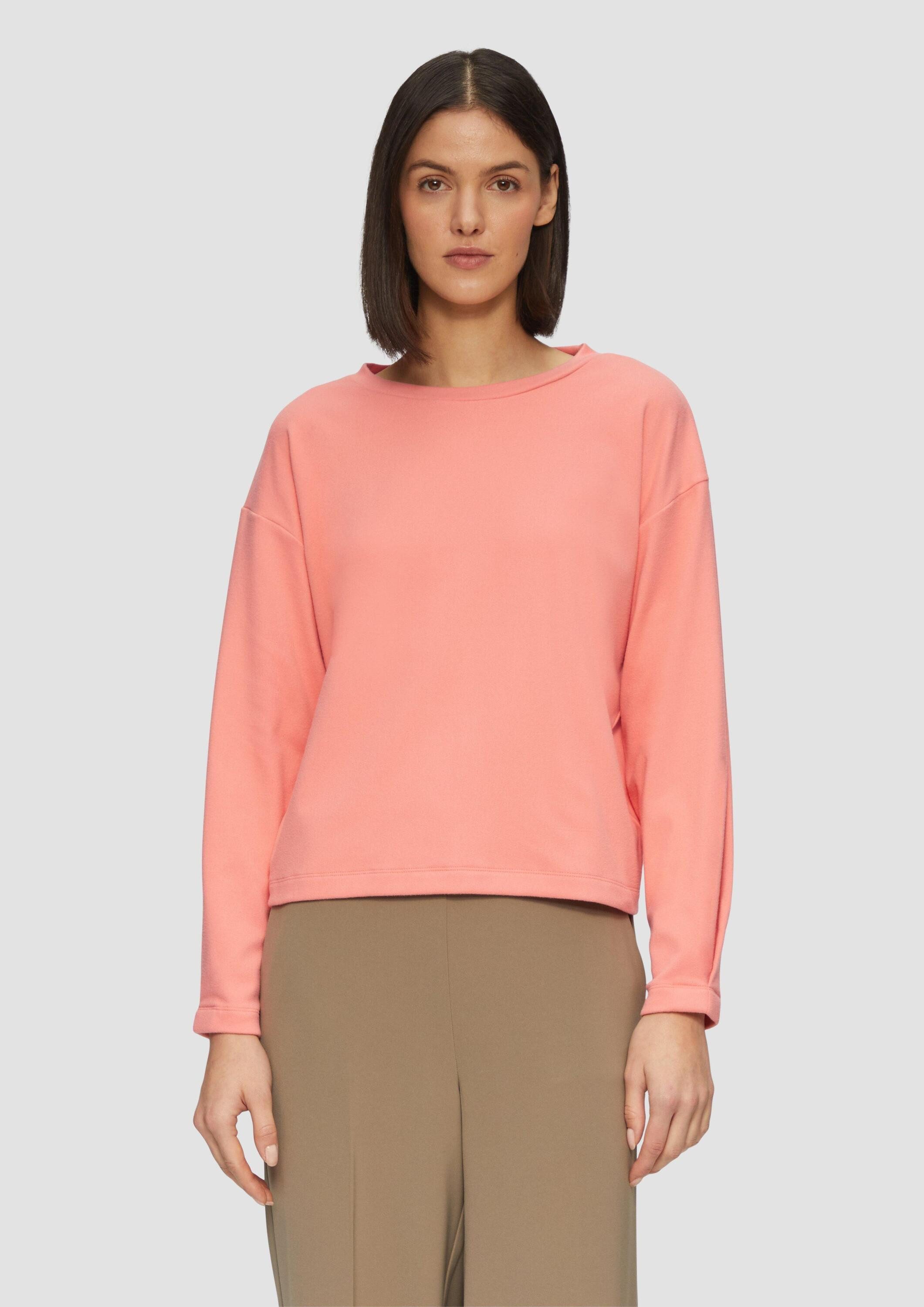 s.Oliver Sweatshirt Sweatshirt Sweatshirt mit Faltendetail am Ärmel günstig online kaufen