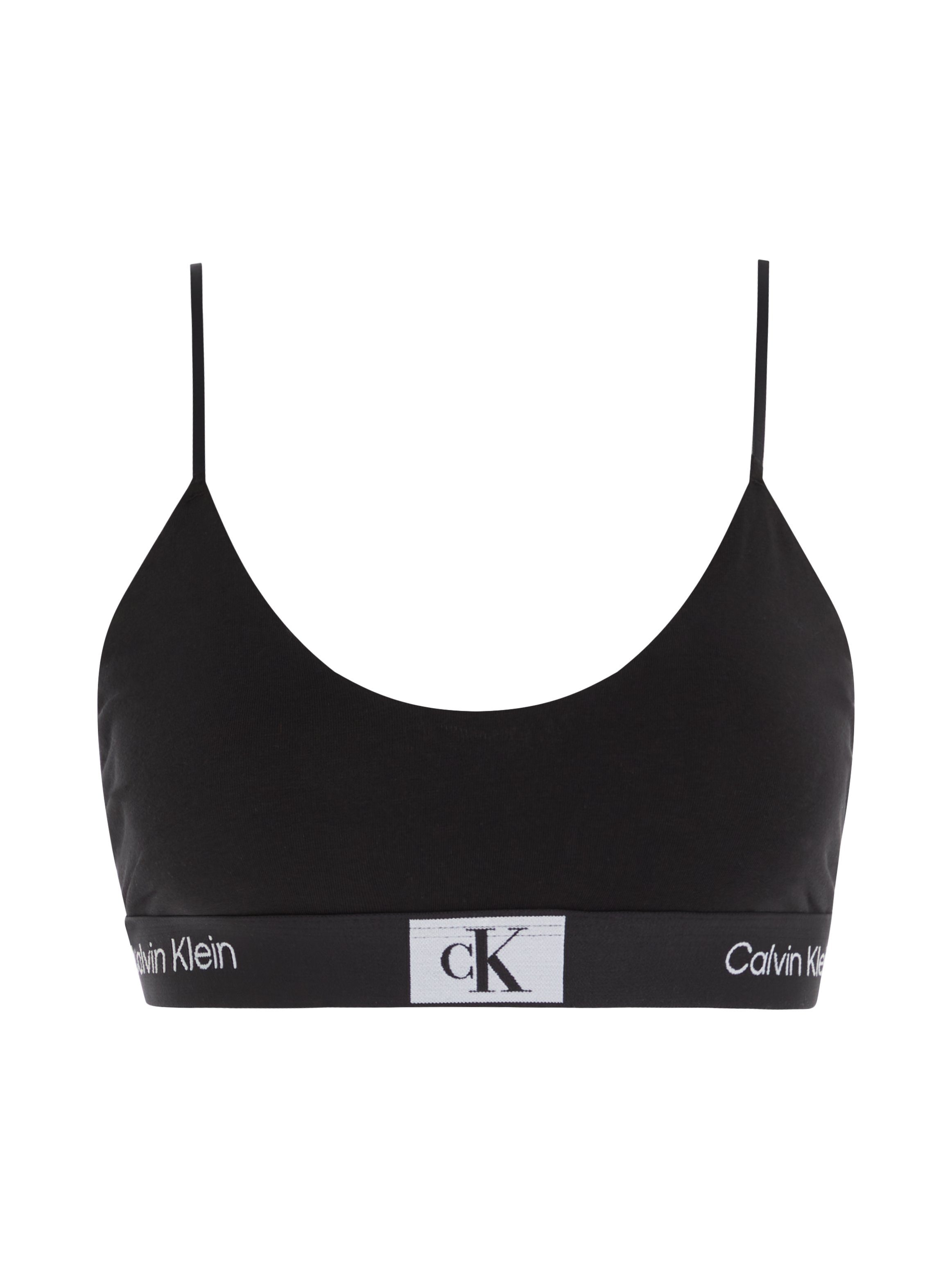 UNLINED Bralette-BH Calvin BLACK mit Alloverprint BRALETTE Underwear Klein