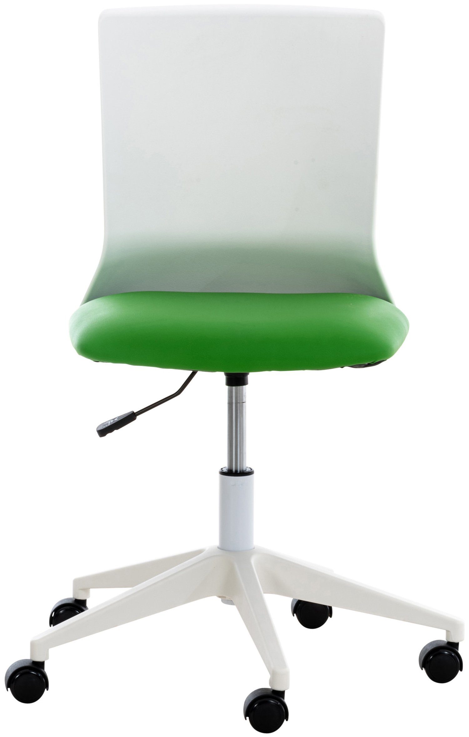 TPFLiving Bürostuhl Apollo drehbar und Chefsessel, bequemer - Gestell: Kunststoff Sitzfläche: Drehstuhl, grün weiß 360° Rückenlehne höhenverstellbar - mit (Schreibtischstuhl, Kunstleder Bürostuhl XXL)