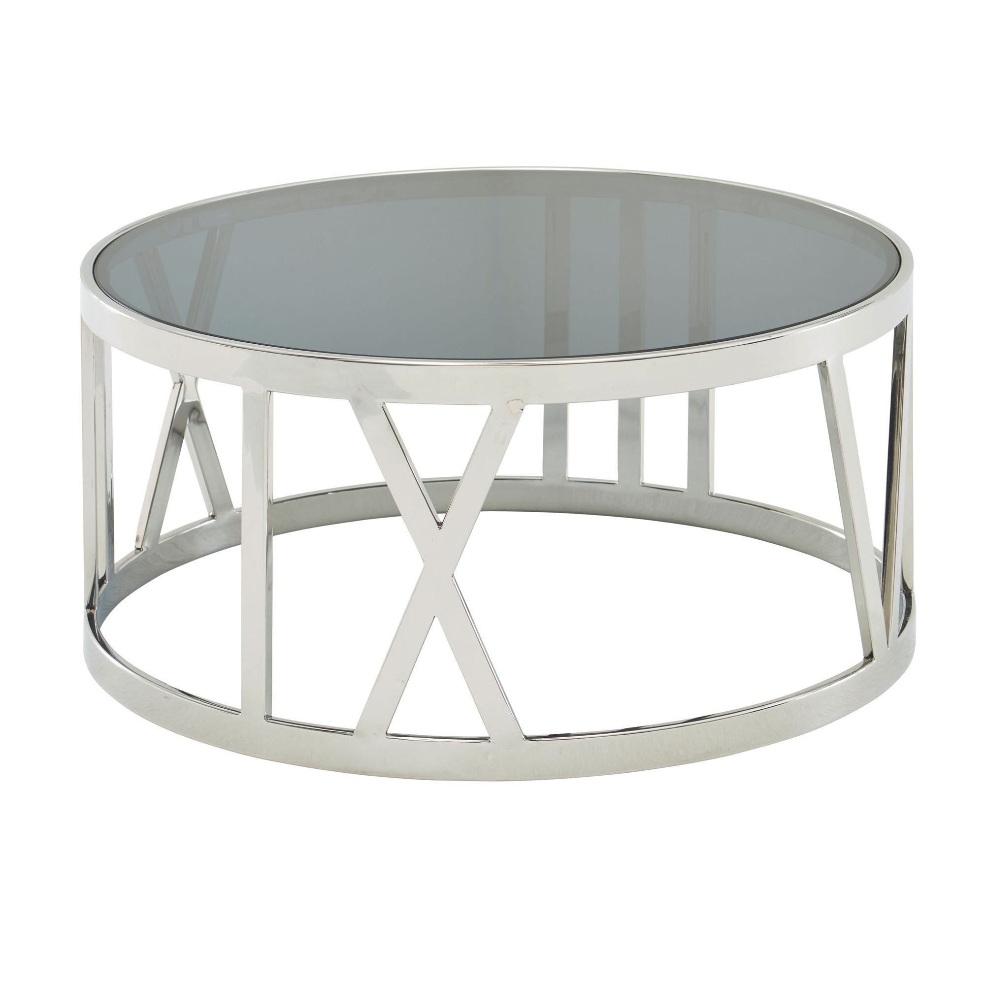 FINEBUY Couchtisch FB41428 (60x60x30 cm Silber, günstig online kaufen