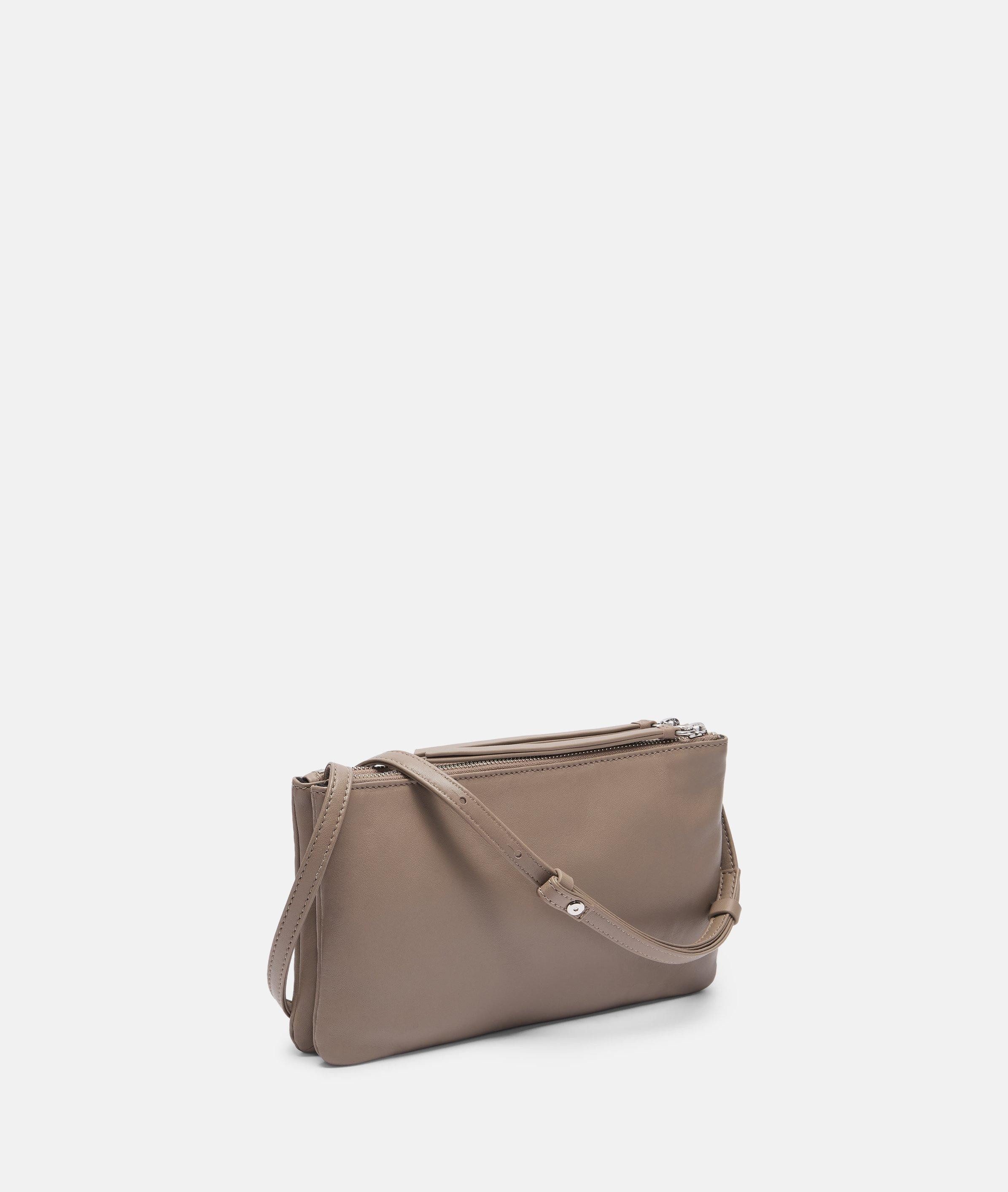 Liebeskind Berlin Umhängetasche Double Zena Crossbody S, Handliche Umhängetasche aus weichem Schafsleder