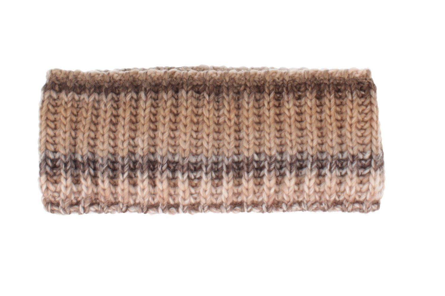 Breiter Stirnband Stirnband Unisex Farbverlauf mit Fleece 30 beige