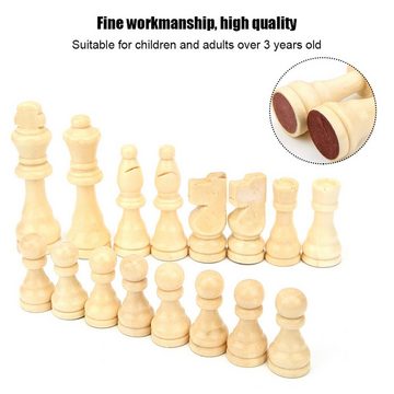 FUROKOY Lernspielzeug Chess,Schachspiel aus Holz, 32 Figuren (Brett nicht enthalten), Freizeit Lernspielzeug Schach für Kinder ab 3 Jahren
