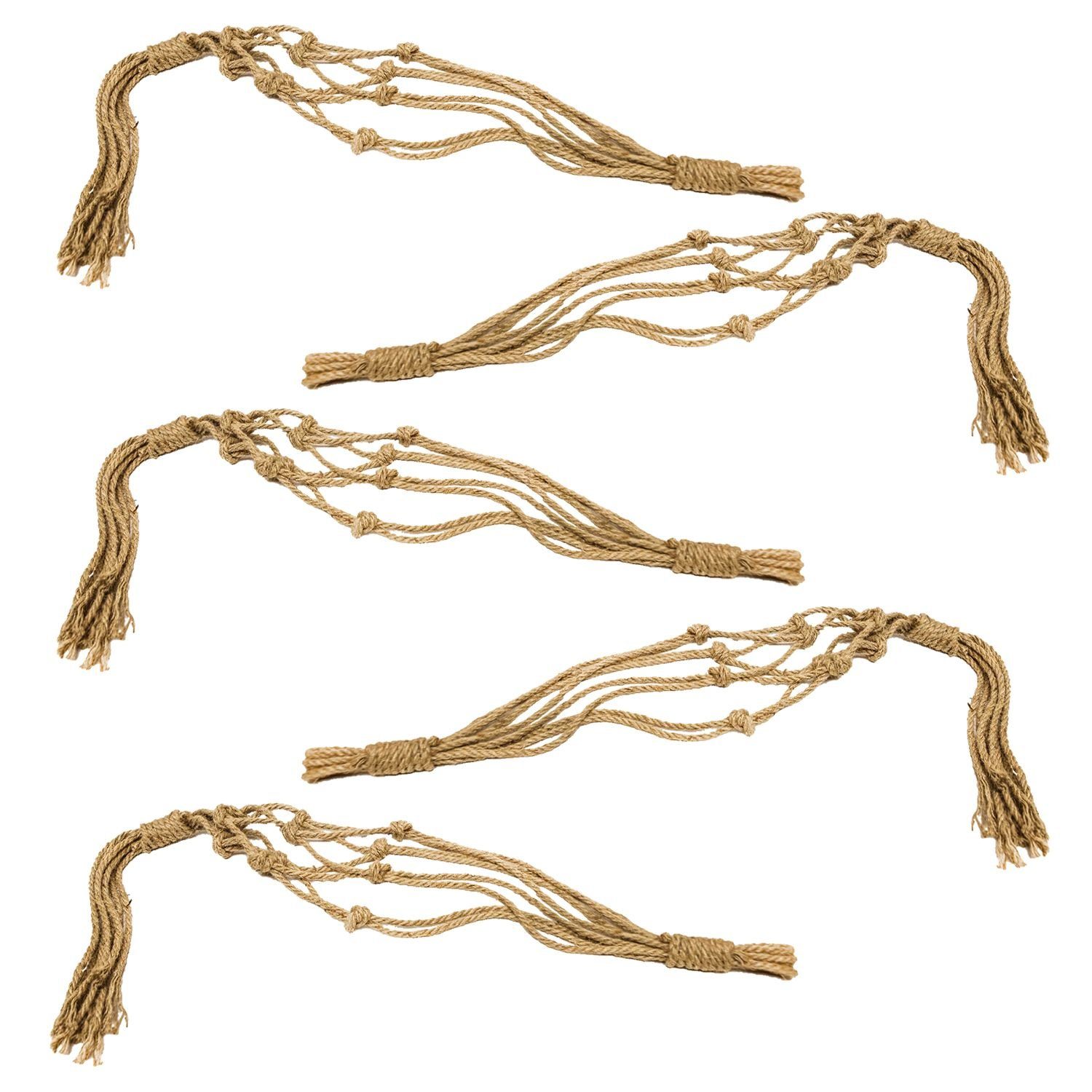Töpfe Gesamtlänge Blumenampel Rivanto Blumenampel für 170 5 hängende cm St), Seil, (Set, Makramee