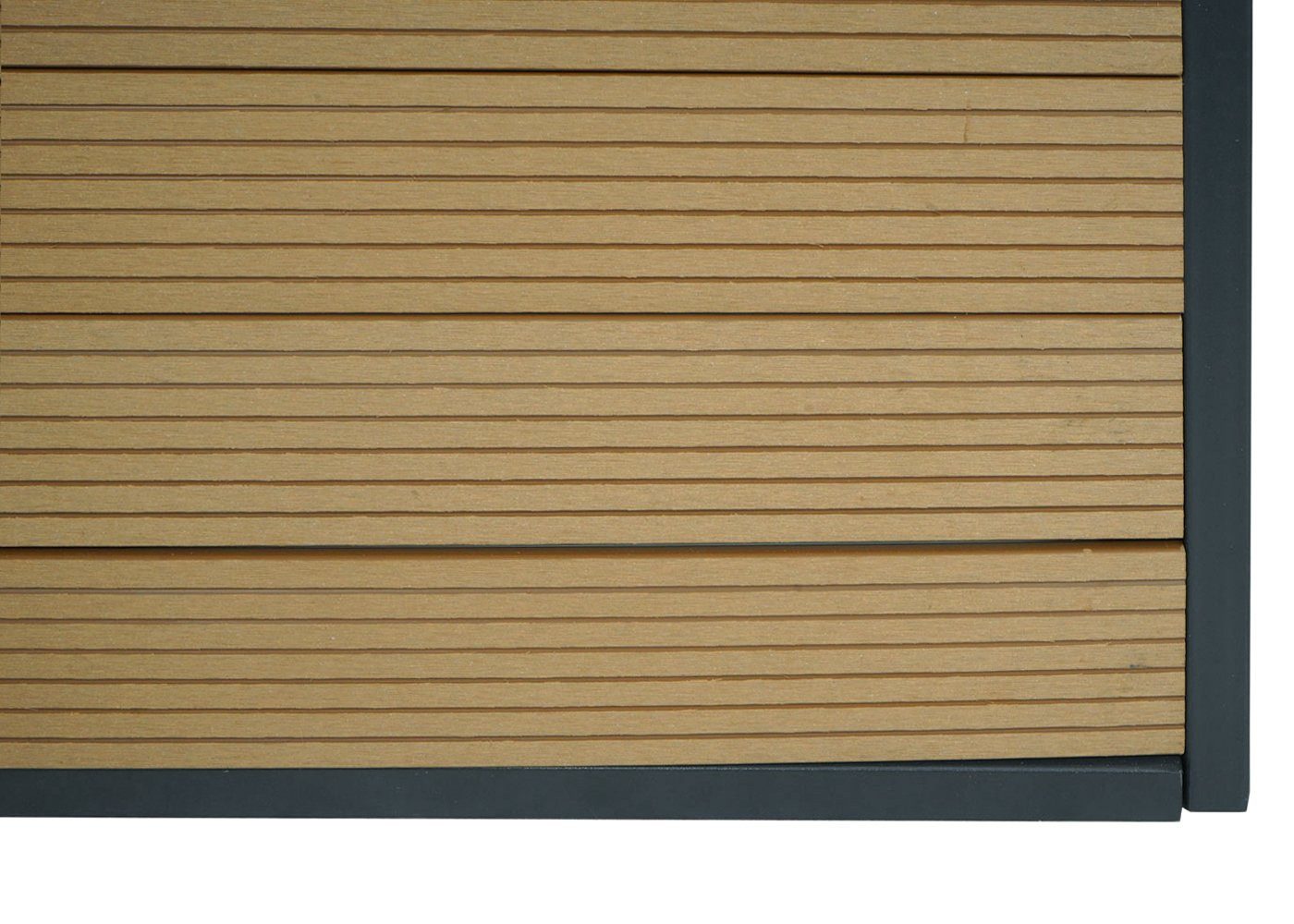 PROREGAL® Mähroboter-Garage Unterstand für Rasenmäher mit Dach WPC Metall Eiche-Optik, BxTxH: 60x73x40 cm
