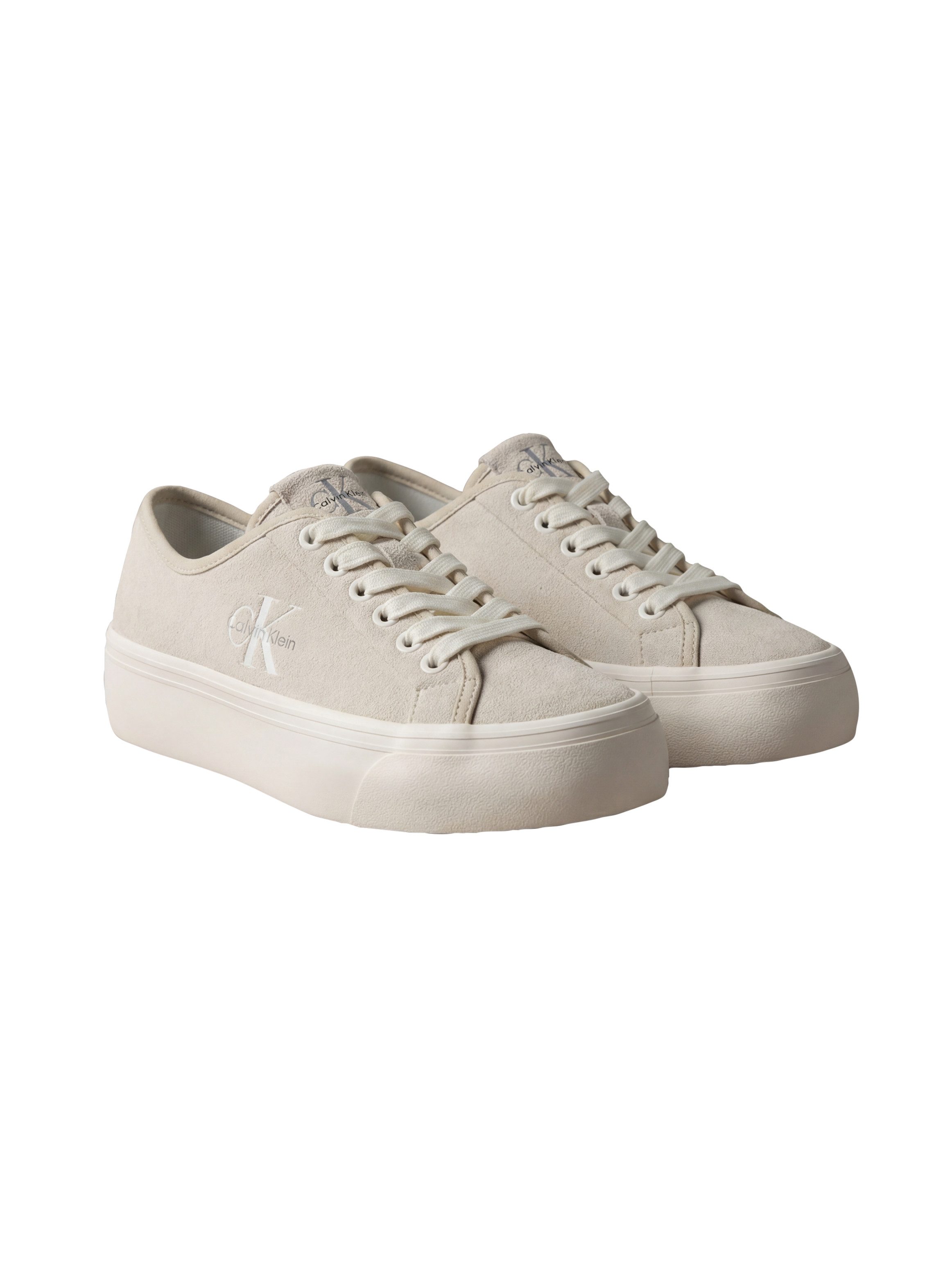 Calvin Klein VULC FLATF LACEUP SUEDE Plateausneaker Freizeitschuh, Schnürschuh, Halbschuh mit seitlichem Logoschriftzug