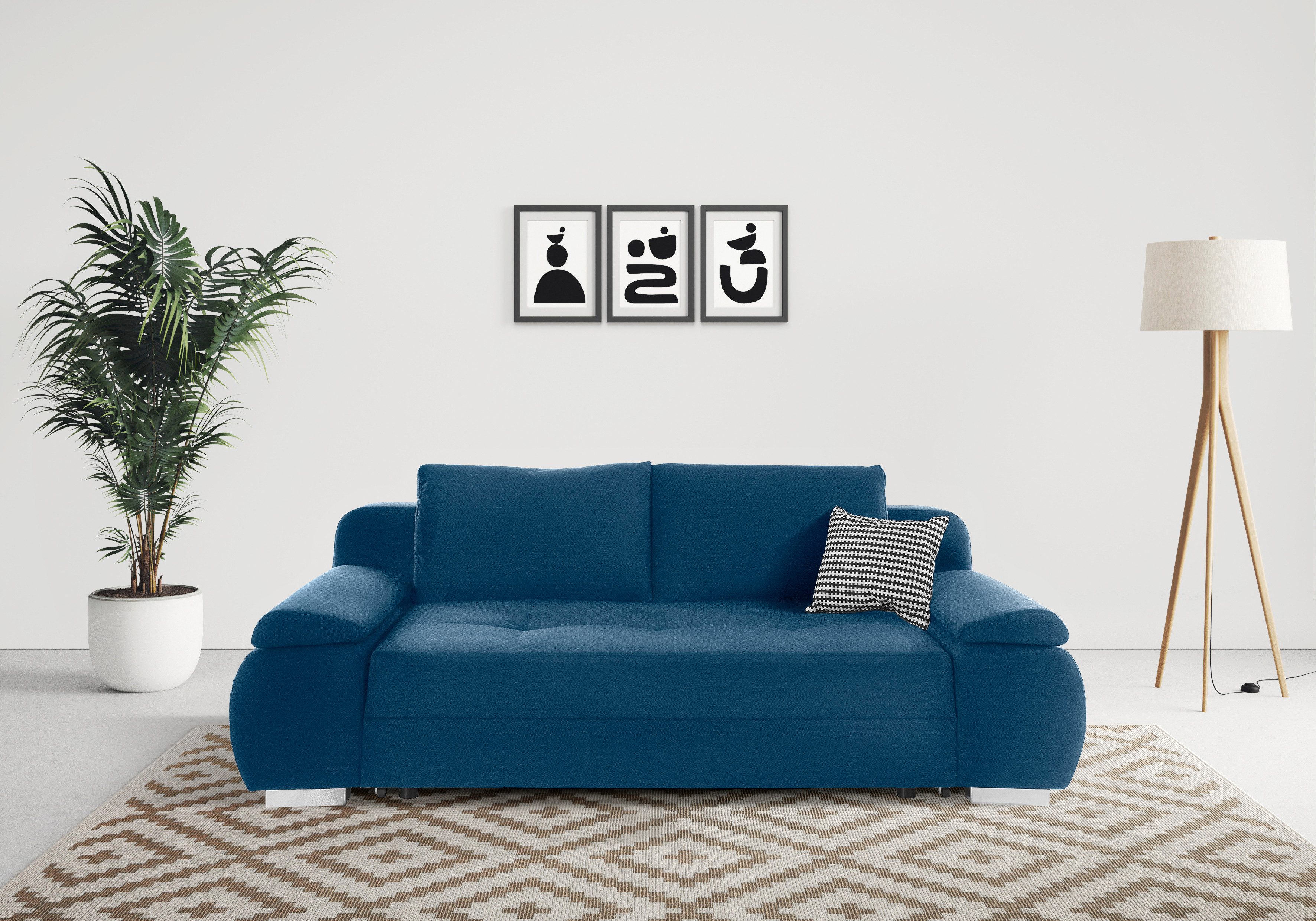 INOSIGN Schlafsofa Pumo, mit Boxspring-Aufbau, Bettfunktion günstig online kaufen