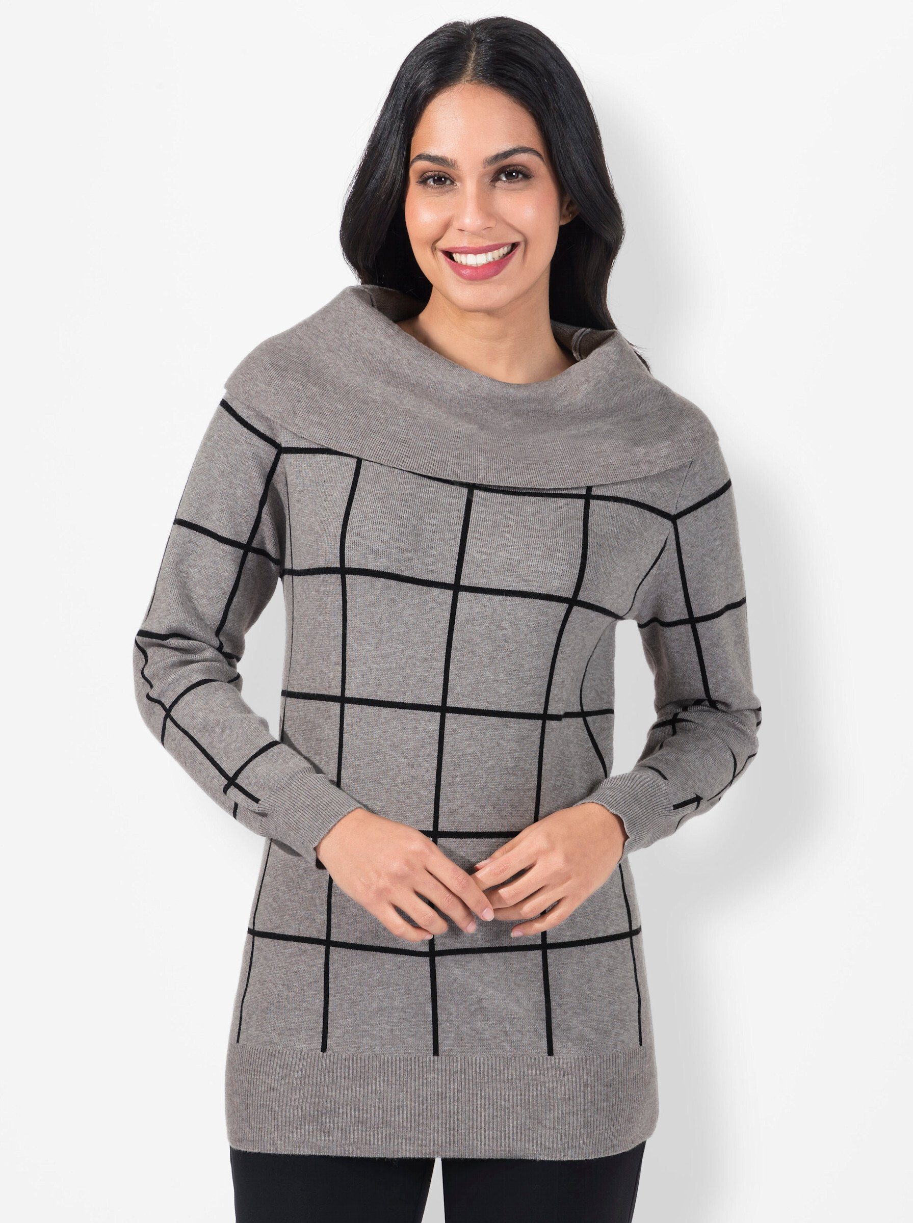 creation L Strickpullover Pullover Langarm Jacquard