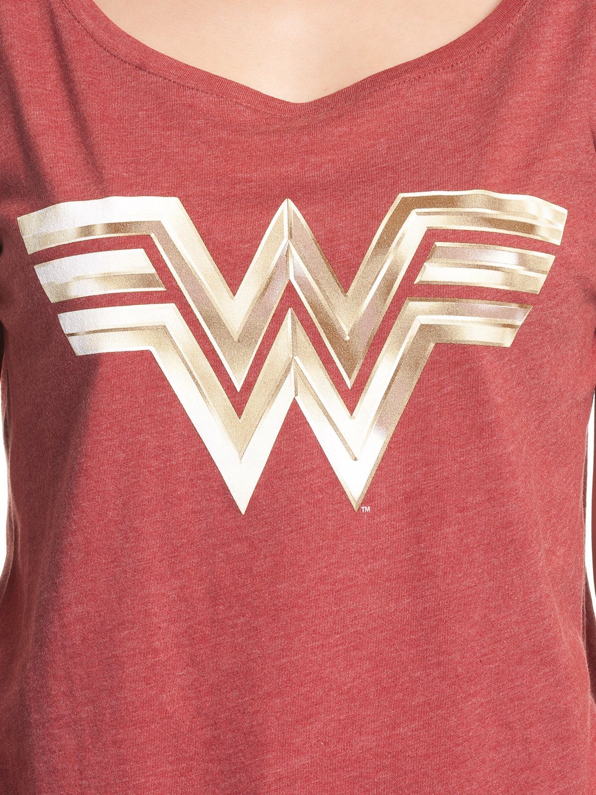 Damen Shirts Warner T-Shirt Wonderwoman Golden Symbol