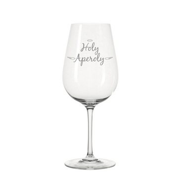 KS Laserdesign Weinglas Leonardo Weinglas - Holy Aperoly - mit Gravur, Glas, Lasergravur