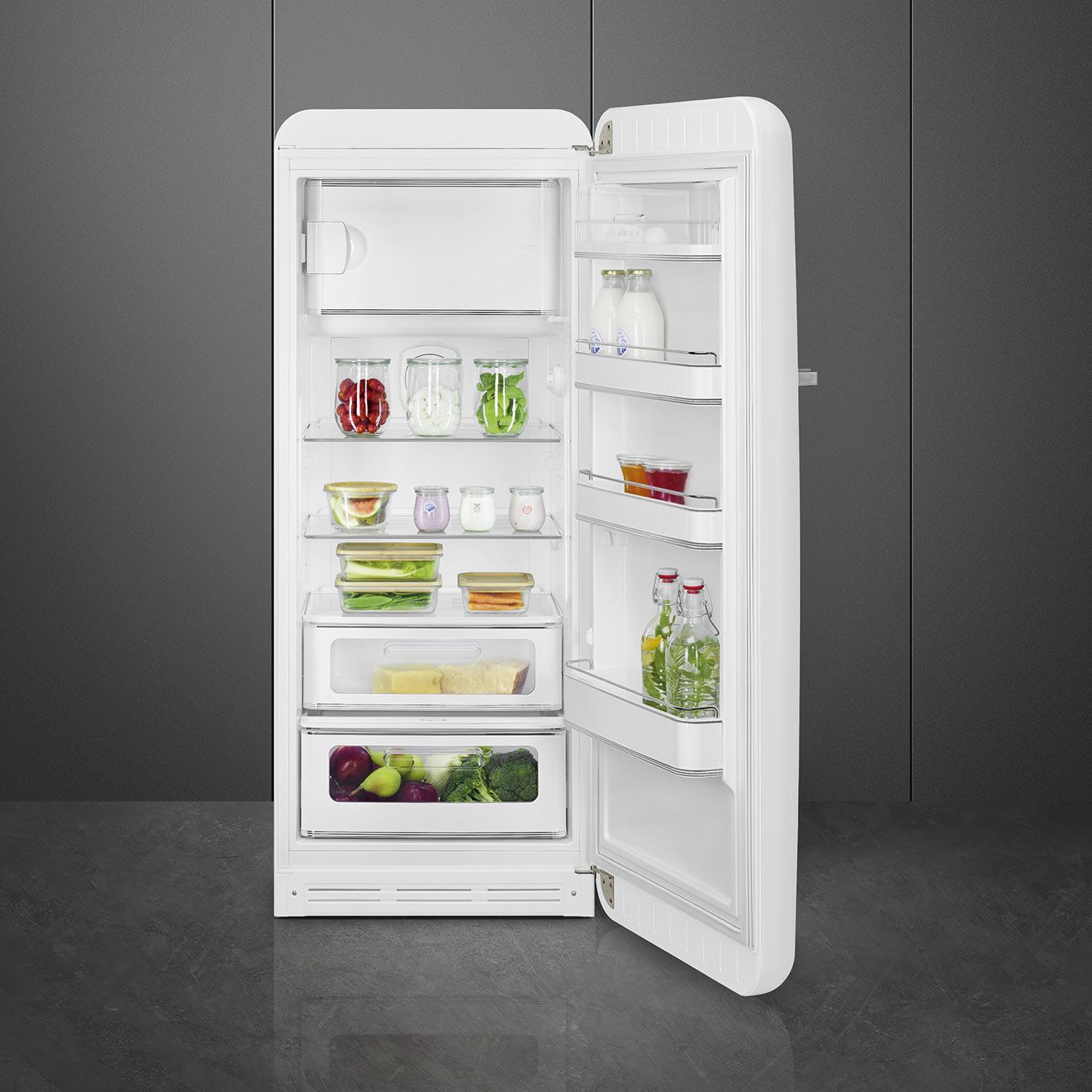 Smeg Kühl-/Gefrierkombination FAB28RWH6, 153.0 cm hoch, 60.01 cm breit, Retro-Design