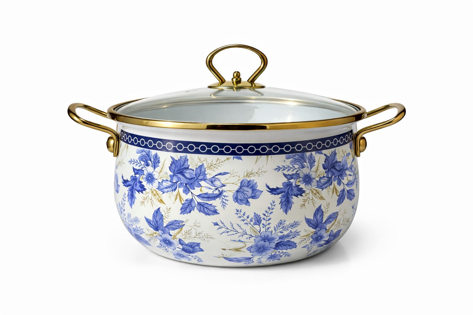 Zilner Topf-Set Kollektion emaillierter 3 Töpfe klassischen Natur inspirierten Designs, Aluminiumguss, Emaille (6-tlg)