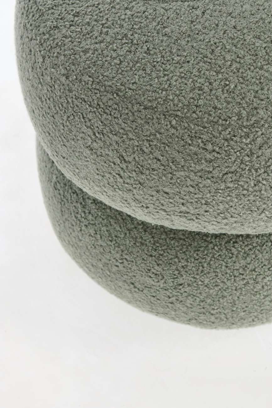 Bizzotto Hocker Gabby aus Boucle-Stoff, Grün günstig online kaufen