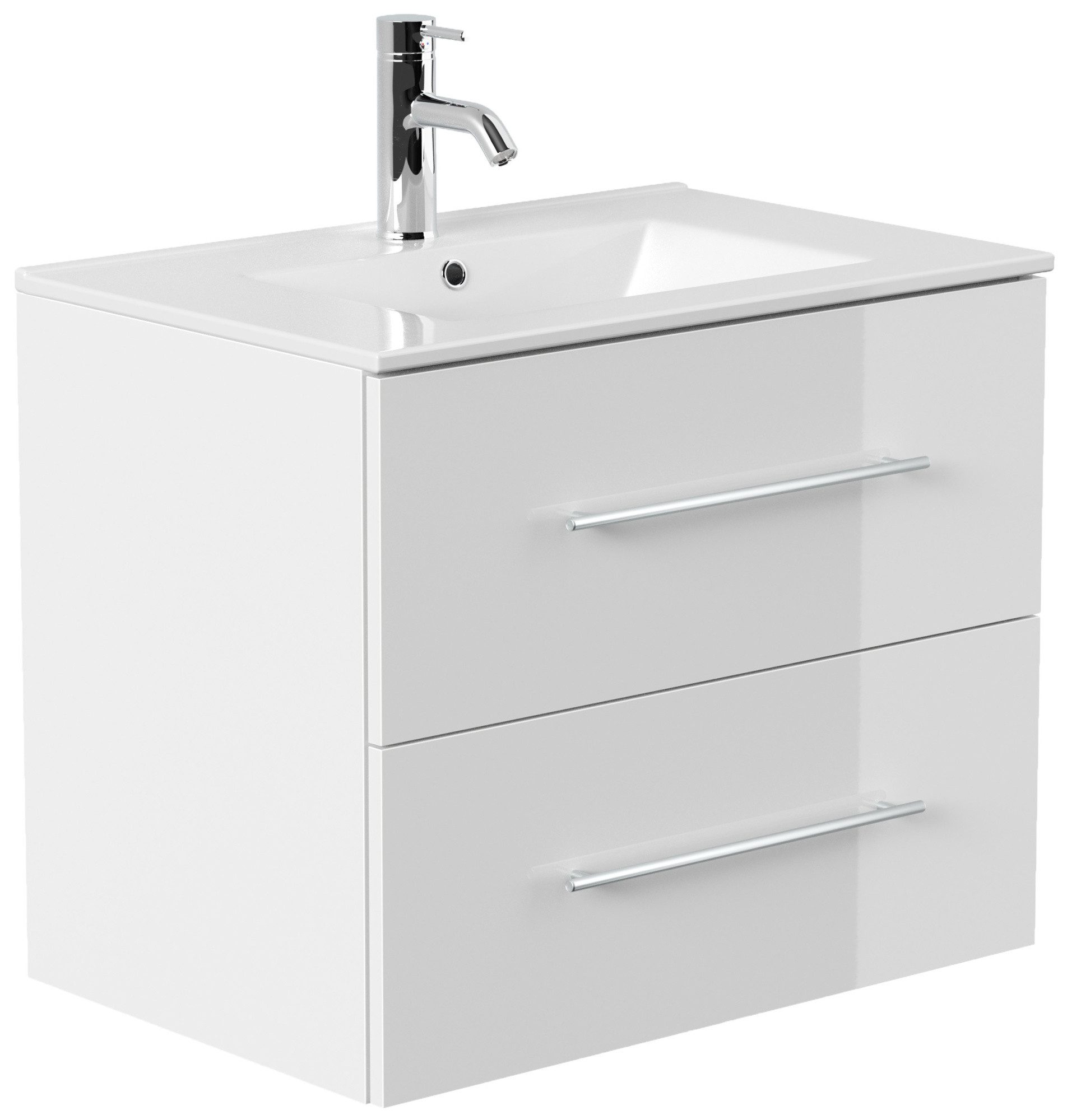 Magnolia Home Waschtisch Badmöbel Firenze 70 SoftClose weiss hochglanz