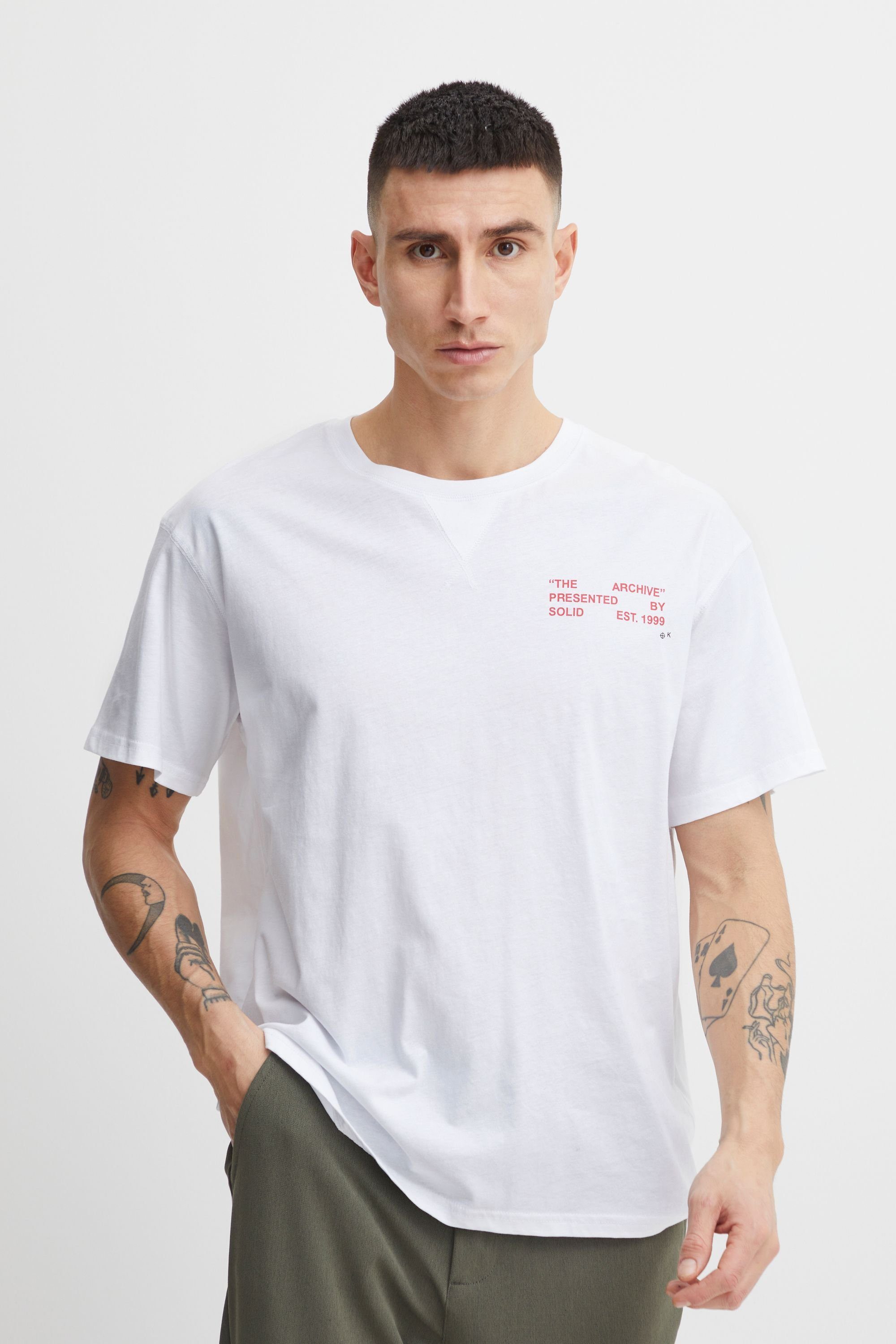 !Solid T-Shirt SDElam - 21107521 WHITE (110601)