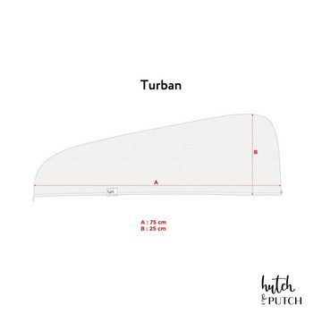 hutch&putch Turban-Handtuch Musselin-Turban, für langes und kurzes Haar geeignet